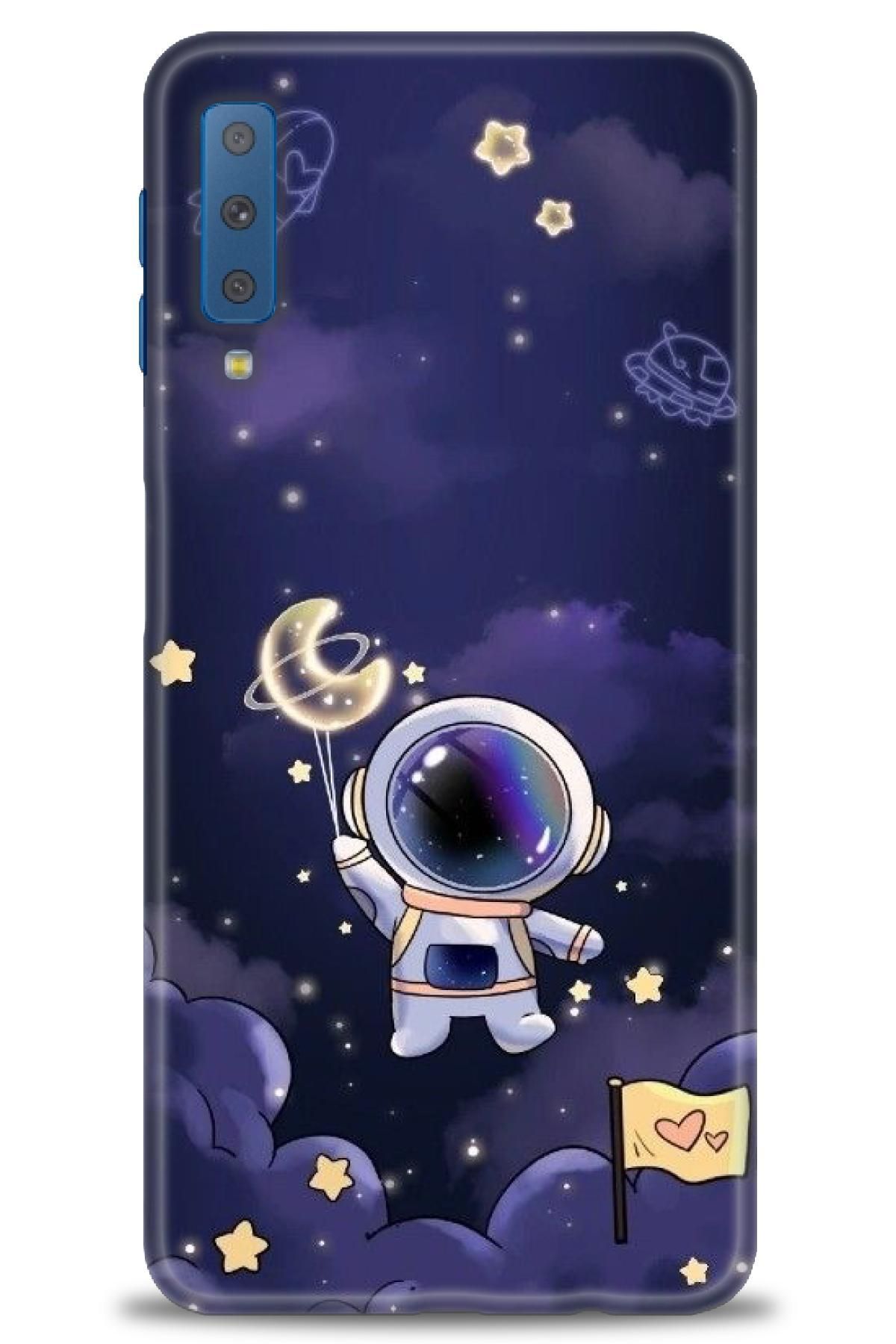 CooperTech Samsung Galaxy A7 2018 İle Uyumlu HD Baskılı Desenli Silikon Kılıf - 378