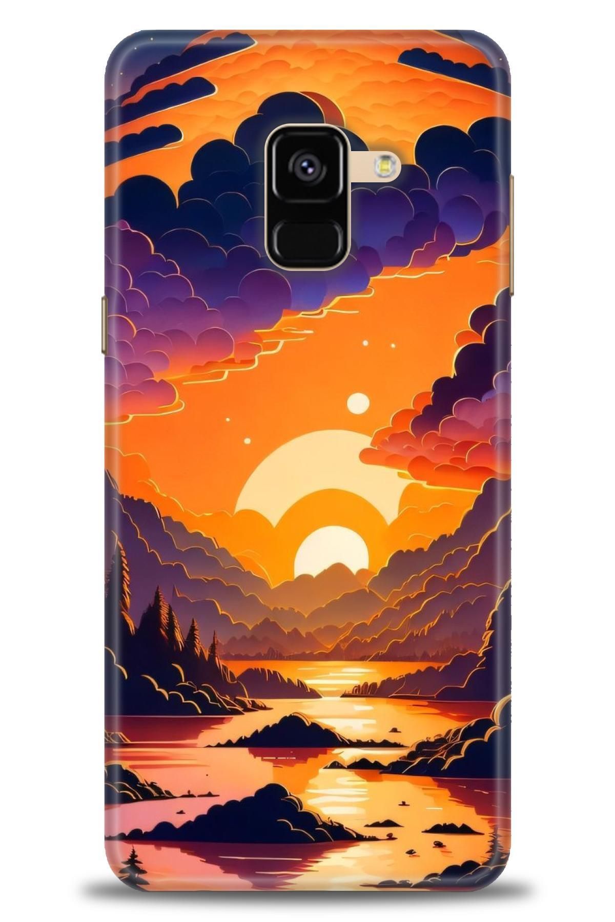 CooperTech Samsung Galaxy A8 2018 İle Uyumlu HD Baskılı Desenli Silikon Kılıf - 323