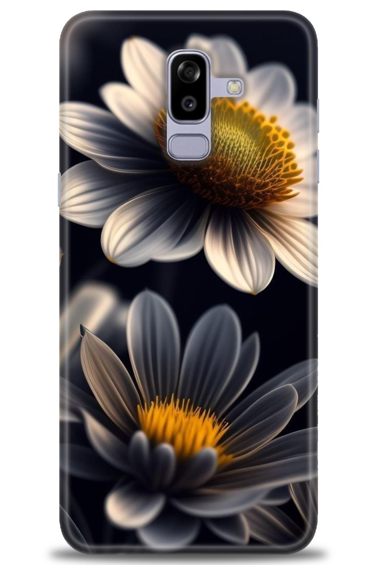 CooperTech Samsung Galaxy A8 Plus 2018 İle Uyumlu HD Baskılı Desenli Silikon Kılıf - 341