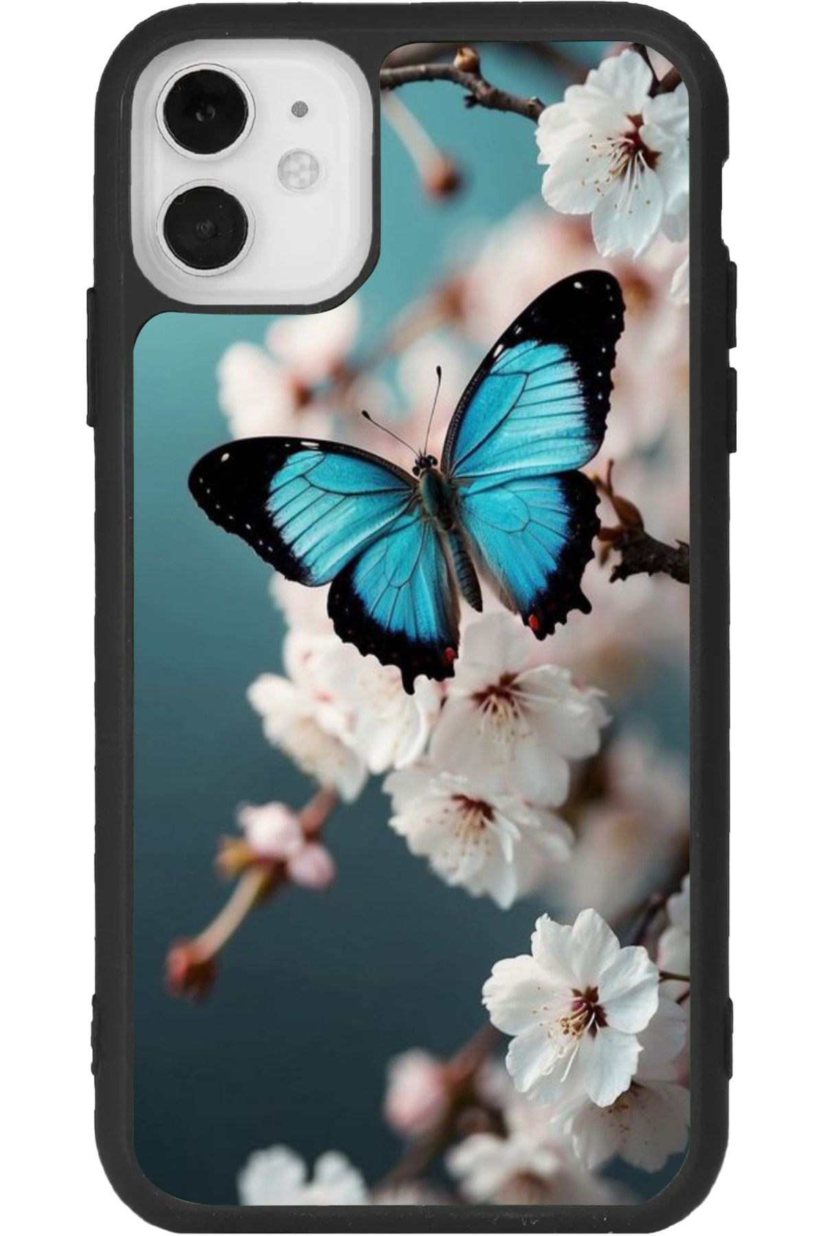 Aksel Kılıf iPhone 11 Uyumlu Baskılı, Mat Siyah Renk, Yumuşak Silikon, Koruyucu, Şok Emici Kapak, Kılıf