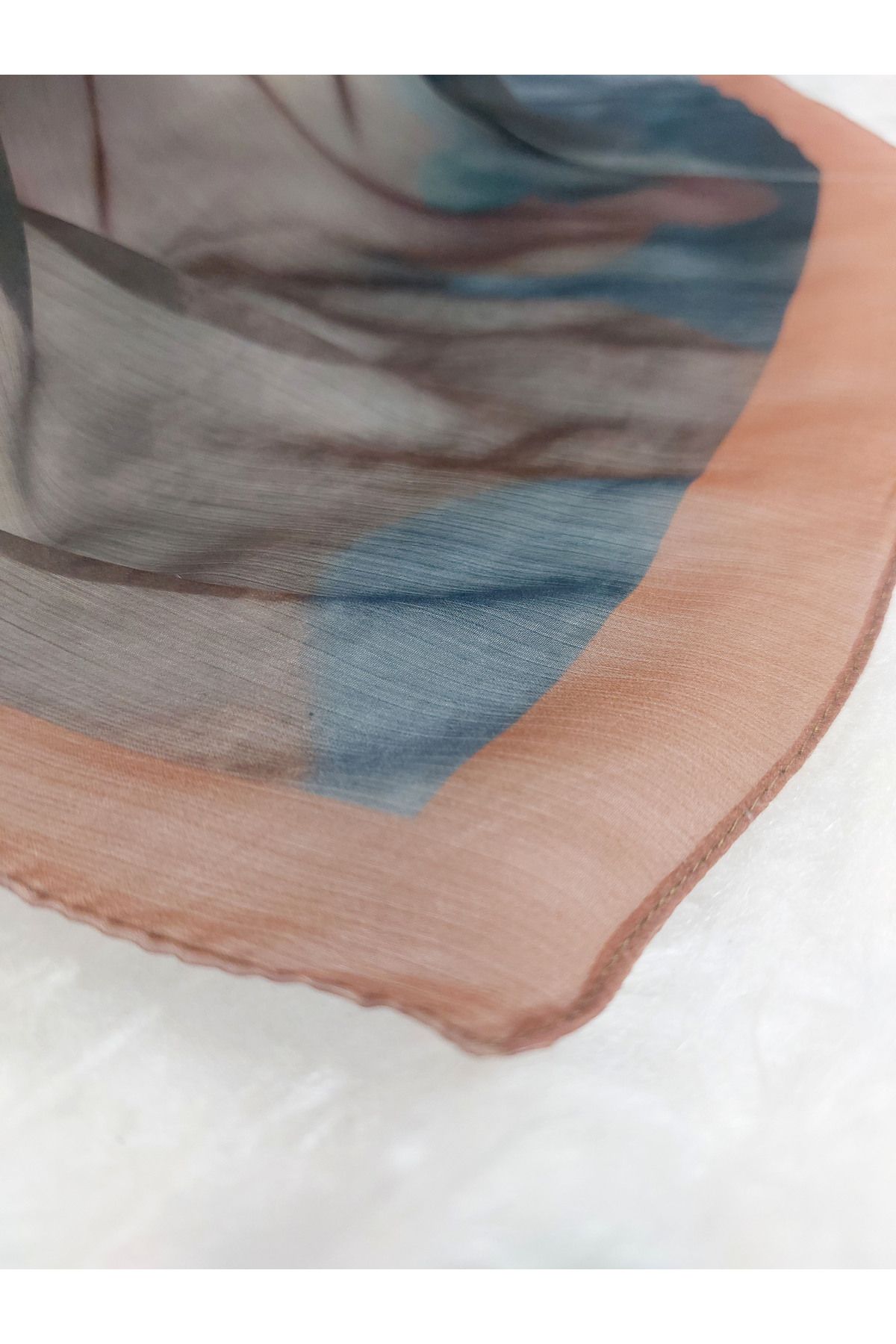 REMOMODA-Patterned Watercolor Chiffon Shawl High Quality, Fine Texture Soft Chiffon 4