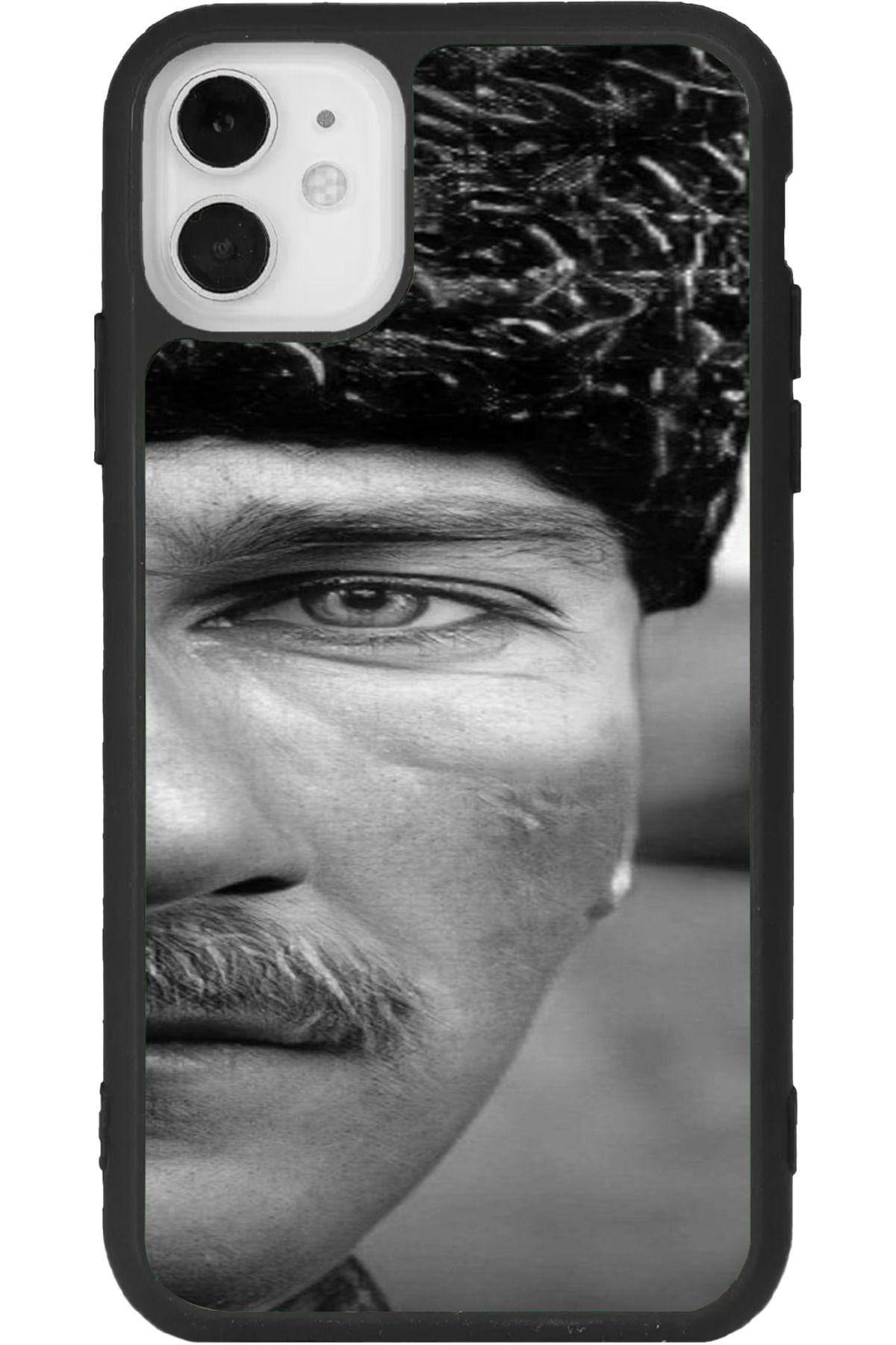 Aksel Kılıf iPhone 11 Uyumlu Baskılı, Mat Siyah Renk, Yumuşak Silikon, Koruyucu, Şok Emici Kapak, Kılıf