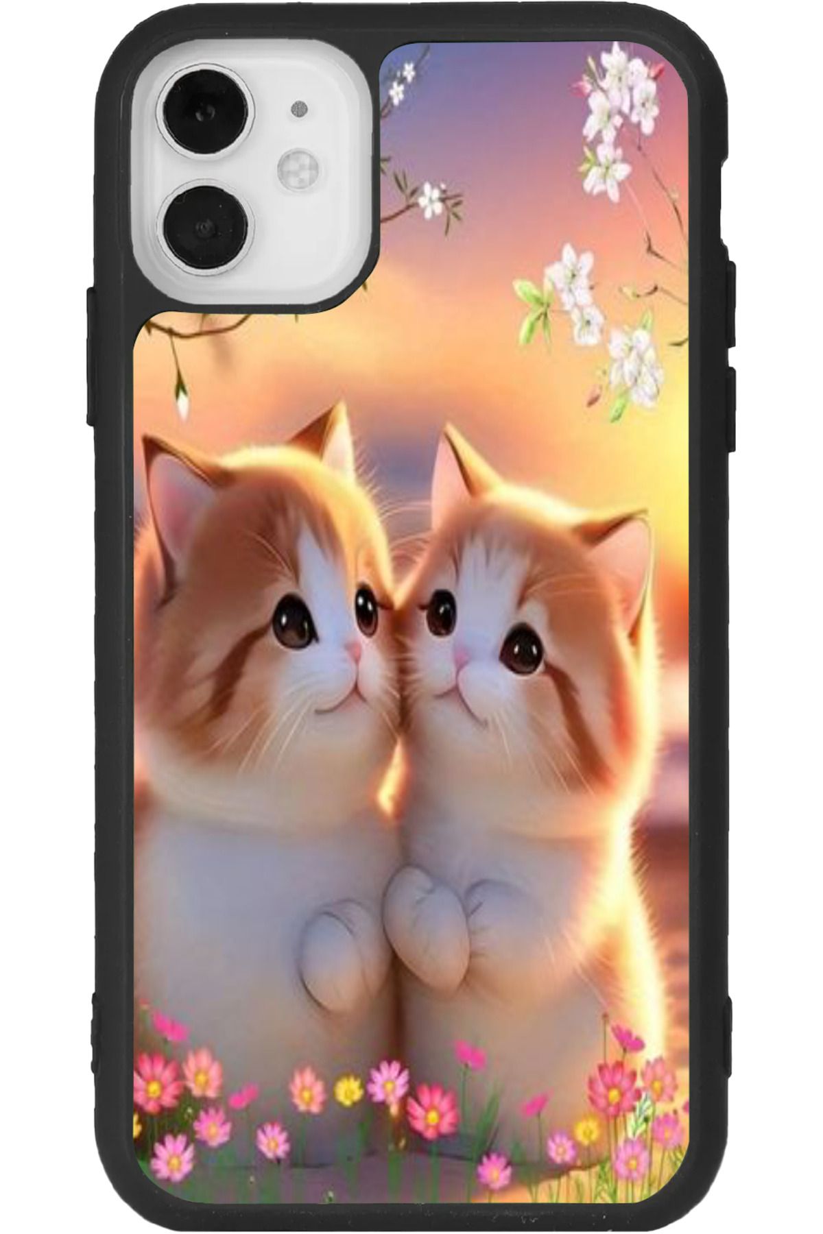 Aksel Kılıf iPhone 11 Uyumlu Baskılı, Mat Siyah Renk, Yumuşak Silikon, Koruyucu, Şok Emici Kapak, Kılıf