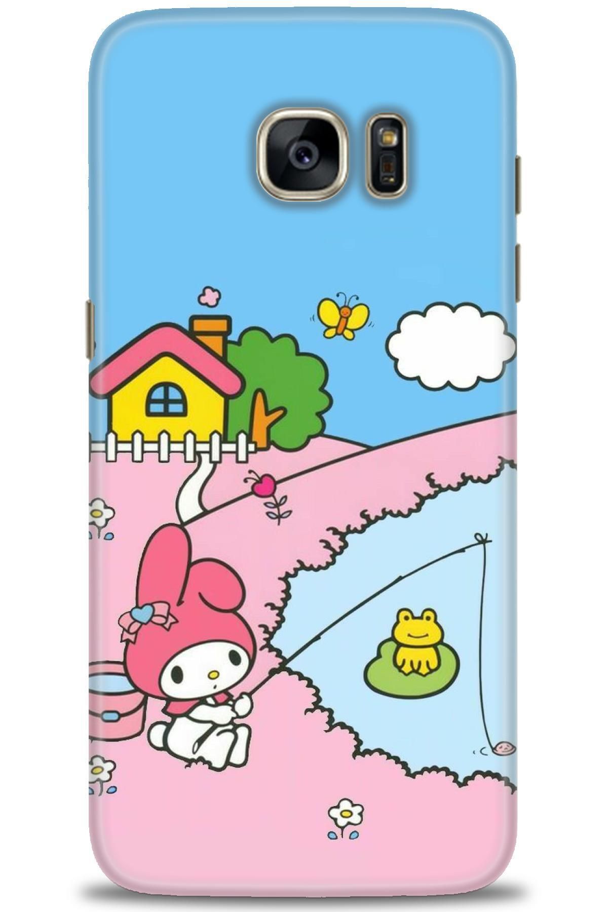CooperTech Samsung Galaxy S7 Edge İle Uyumlu HD Baskılı Desenli Silikon Kılıf - 873