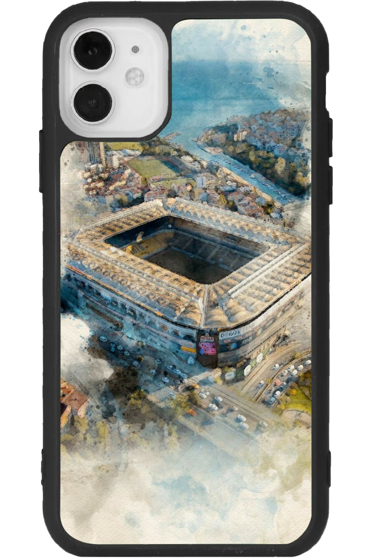 Aksel Kılıf iPhone 11 Uyumlu Baskılı, Mat Siyah Renk, Yumuşak Silikon, Koruyucu, Şok Emici Kapak, Kılıf