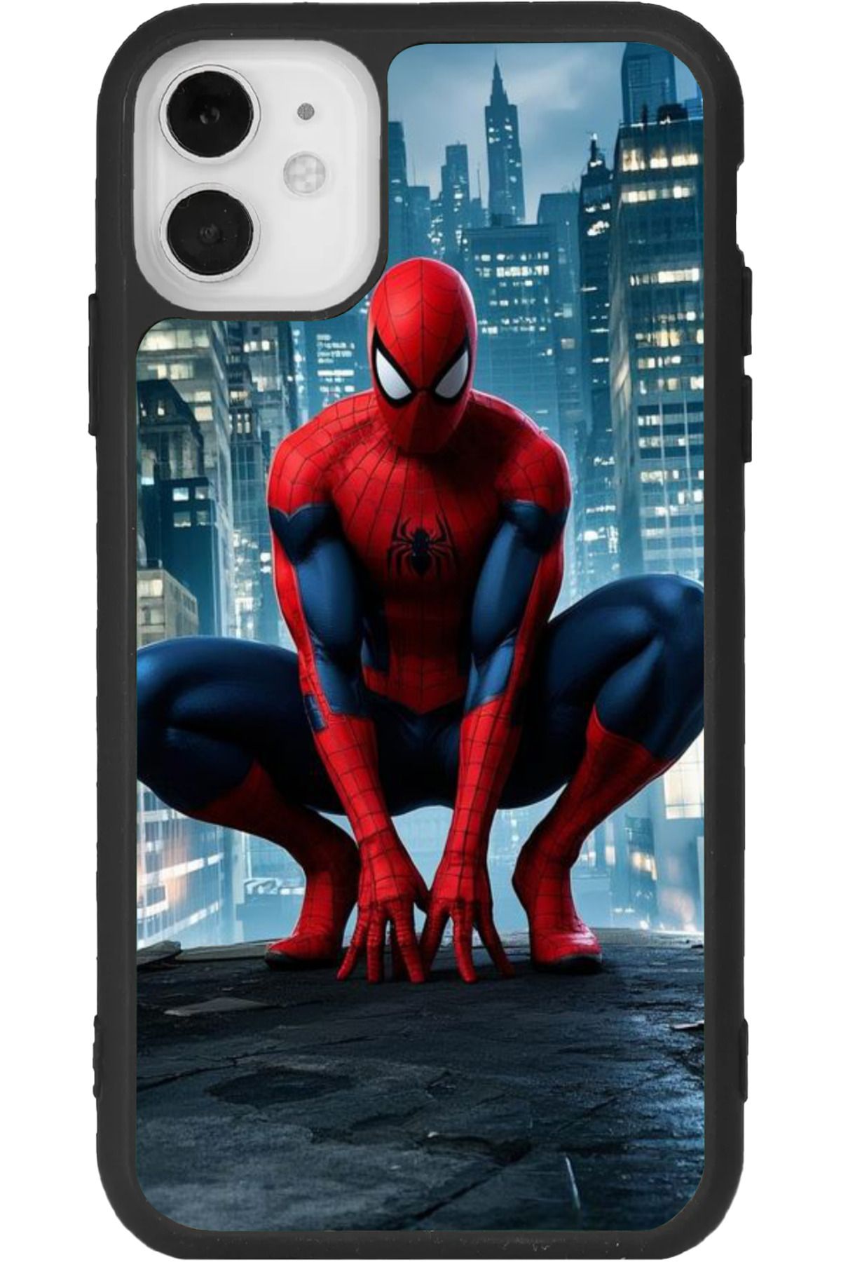 Aksel Kılıf iPhone 11 Uyumlu Baskılı, Mat Siyah Renk, Yumuşak Silikon, Koruyucu, Şok Emici Kapak, Kılıf