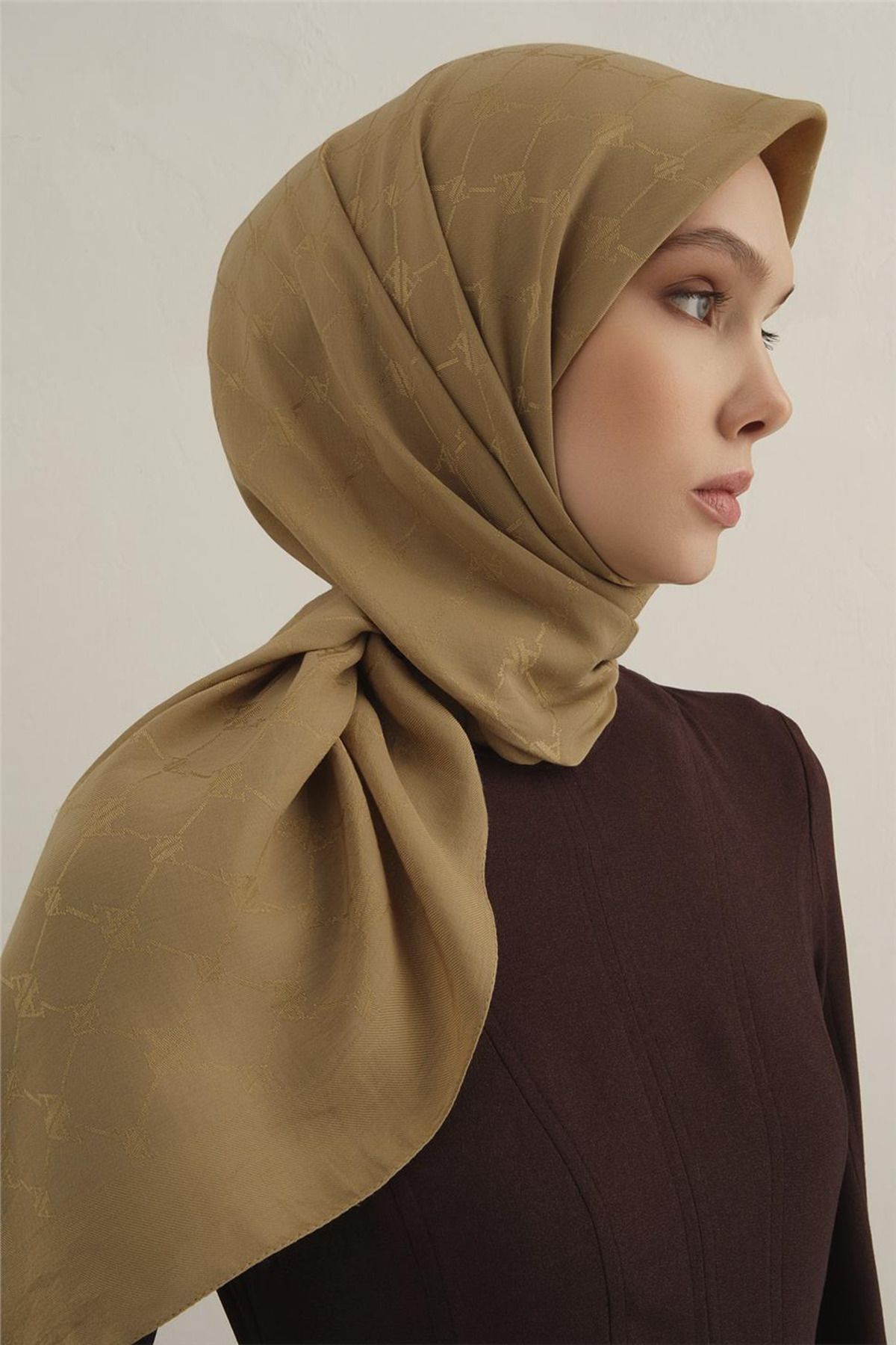 Armine Lyocell Eşarp 4 95 X 95 Hardal - 70