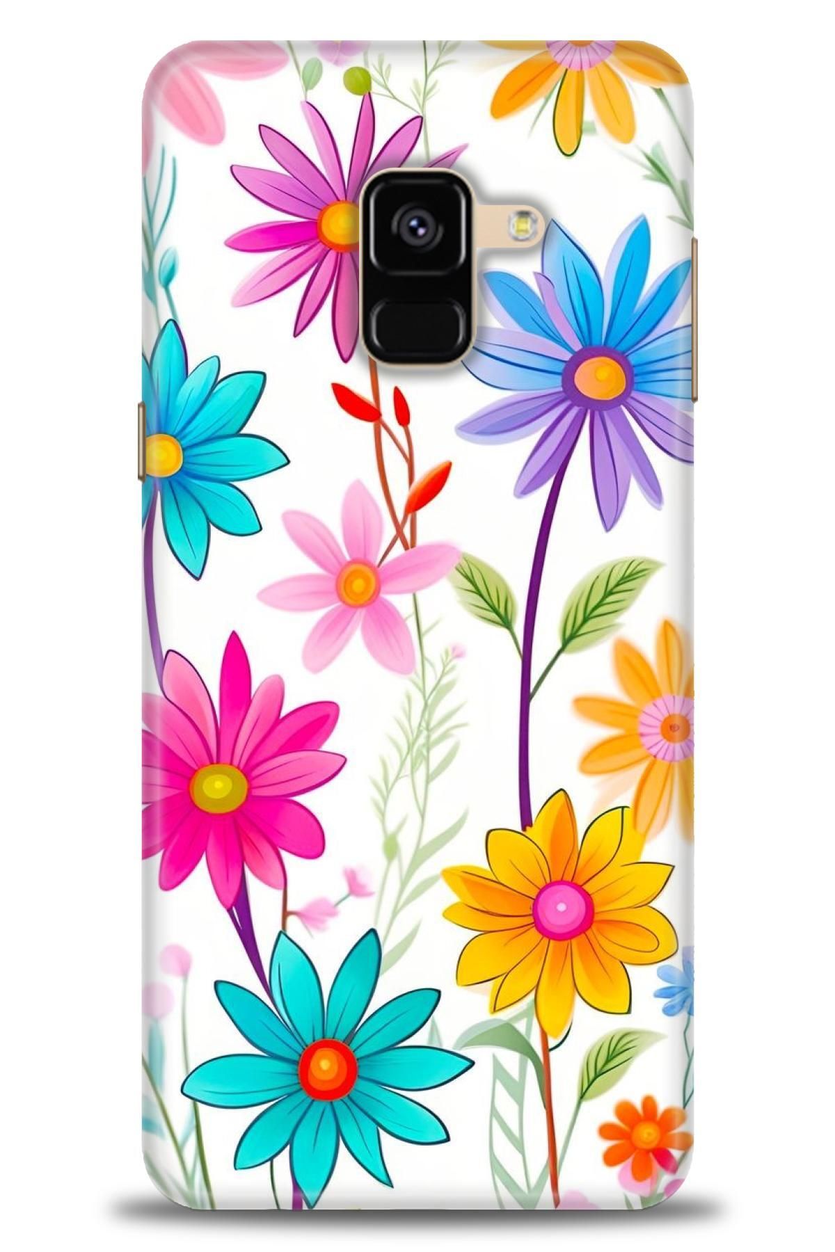 CooperTech Samsung Galaxy A8 2018 İle Uyumlu HD Baskılı Desenli Silikon Kılıf - 54