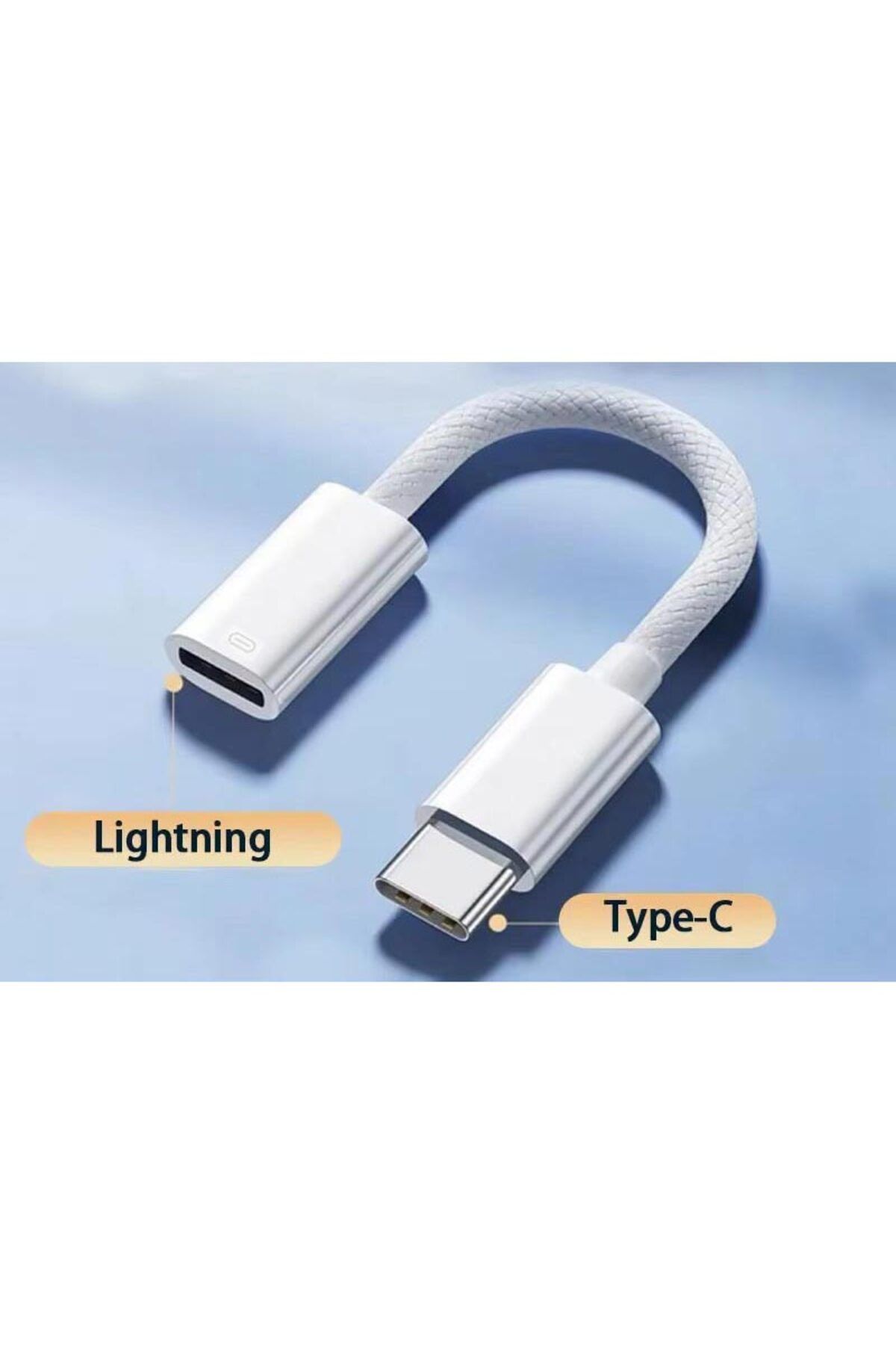 Apera GA10 Mac-Book iPhone ile Uyumlu Şarj Data Kablosu 15 ve Üstü Çevirici Type-C to Lightninng Adaptör