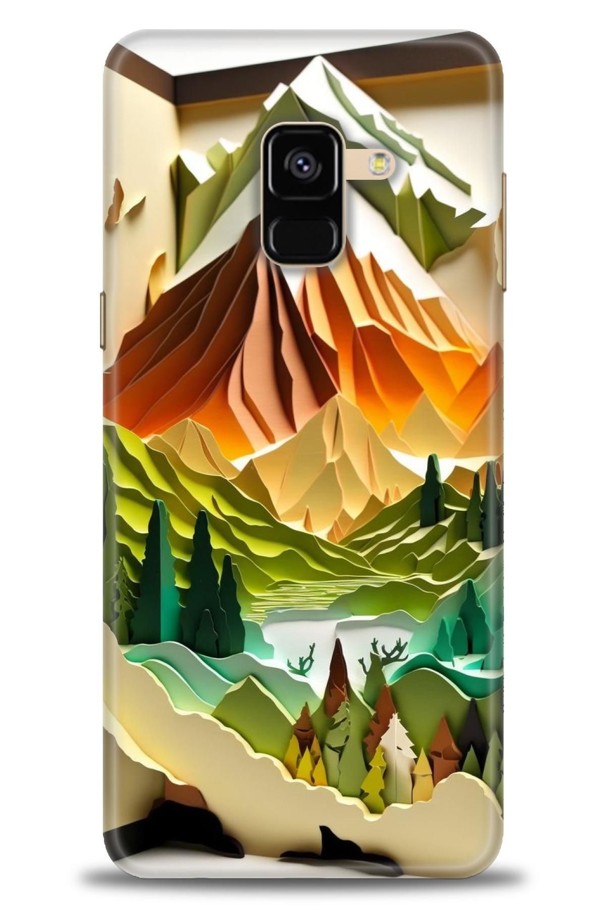 CooperTech Samsung Galaxy A8 2018 İle Uyumlu HD Baskılı Desenli Silikon Kılıf - 620