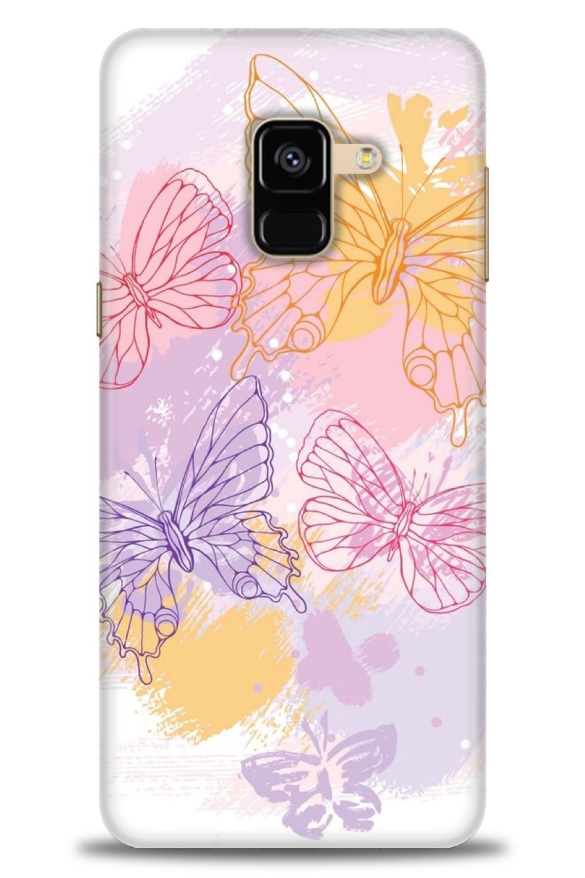 CooperTech Samsung Galaxy A8 2018 İle Uyumlu HD Baskılı Desenli Silikon Kılıf - 27