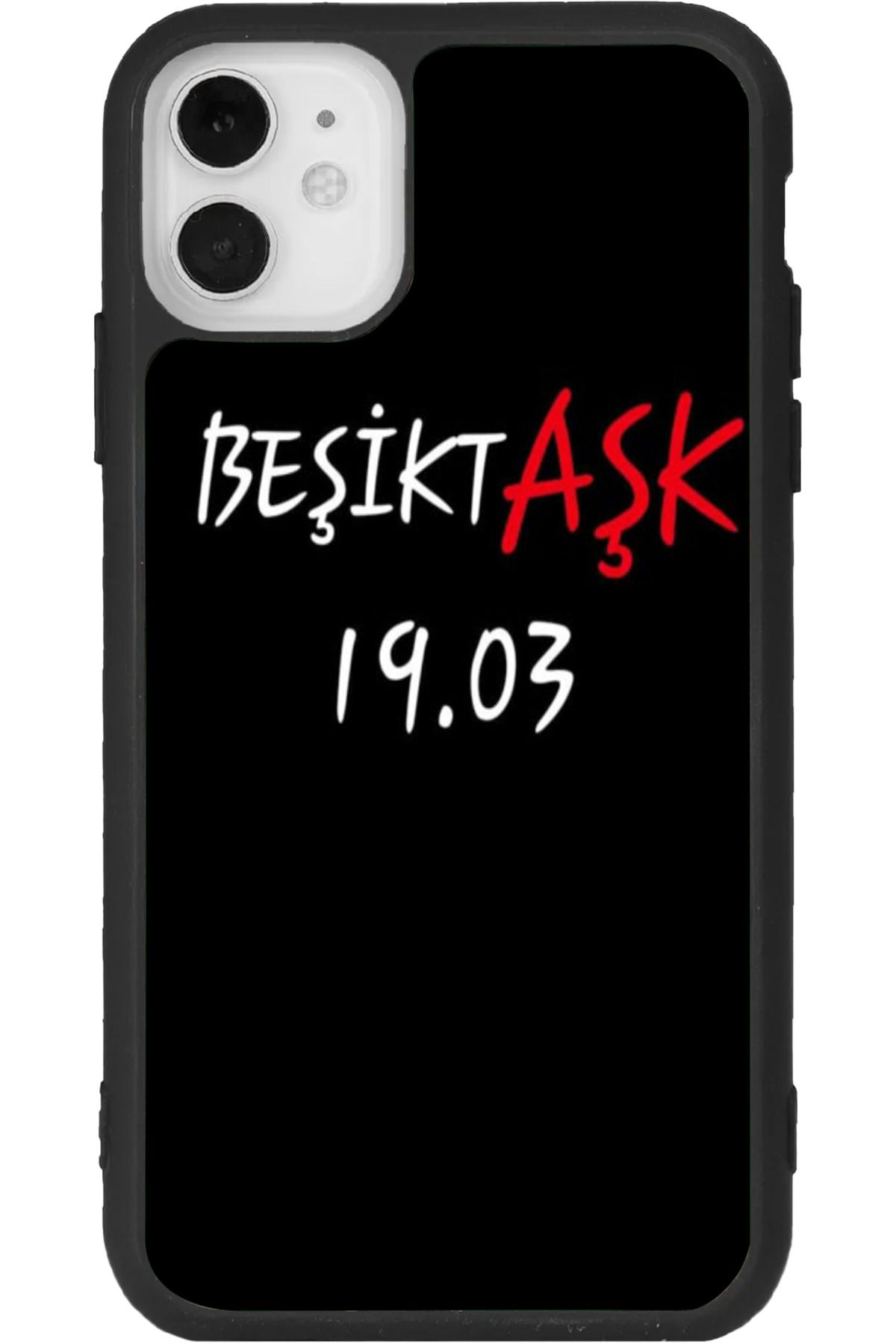 Aksel Kılıf iPhone 11 Uyumlu Baskılı, Mat Siyah Renk, Yumuşak Silikon, Koruyucu, Şok Emici Kapak, Kılıf