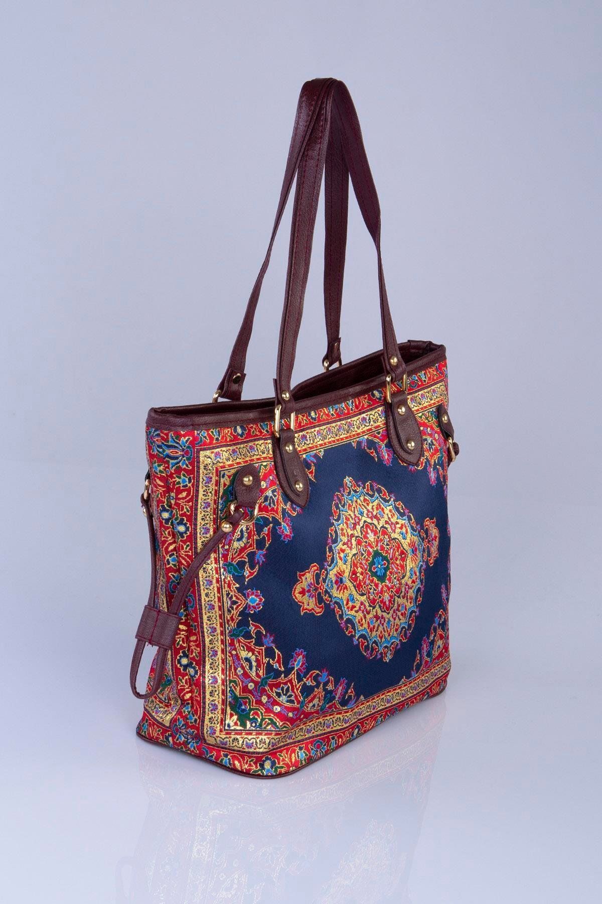 MODA Etnik Osmanlı Desenli Dokuma Kadın Omuz Çantası