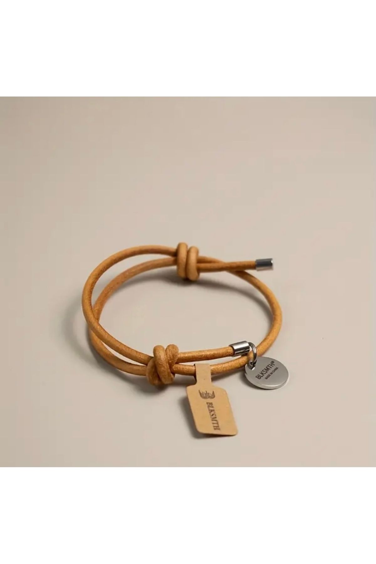 Accessories Vanilla Avenue Hardal Sarısı Deri Ayarlanabilir Bohem Stil Unisex Bileklik