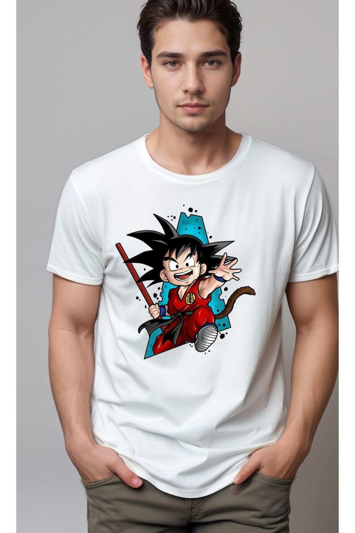 petite pati Dragon Ball Goku Baskılı Unisex Tshirt