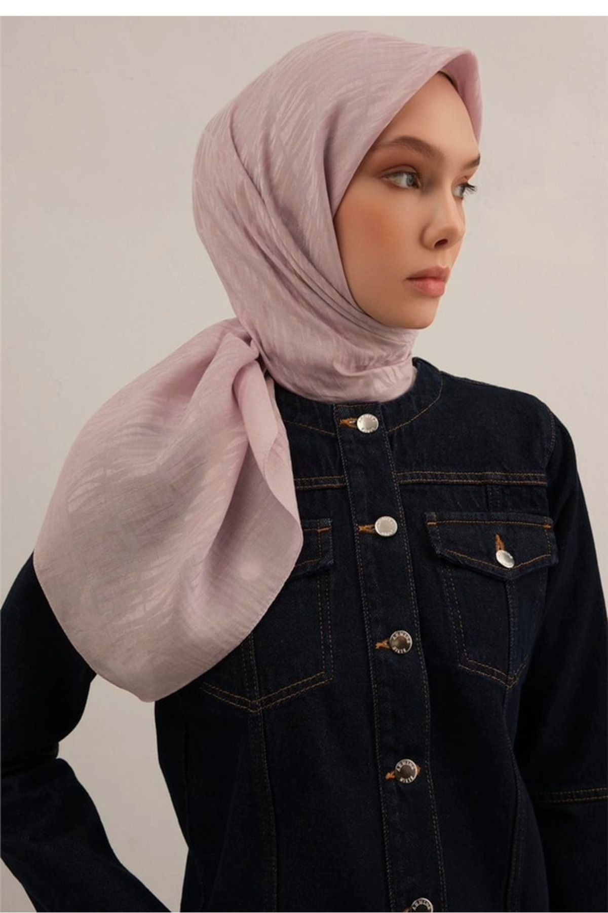 Armine Lyocell Eşarp 3-43 Lila Desenli 47359