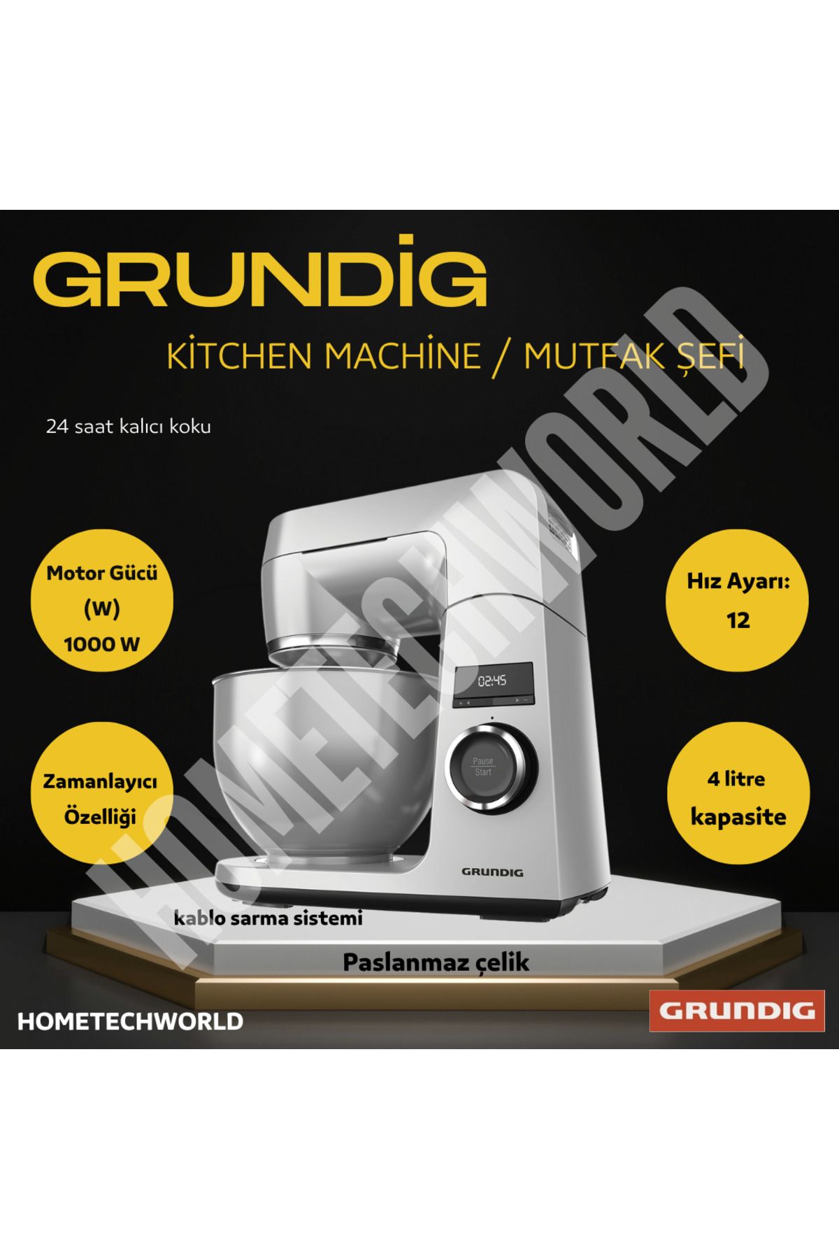 Grundig KMP S 1000 W 4L Mutfak Şefi Inox