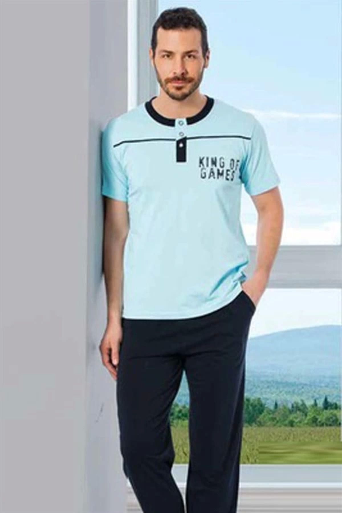 Moda Şahsenem Hmd Erkek Kısa Kollu Pijama Takmı 30026