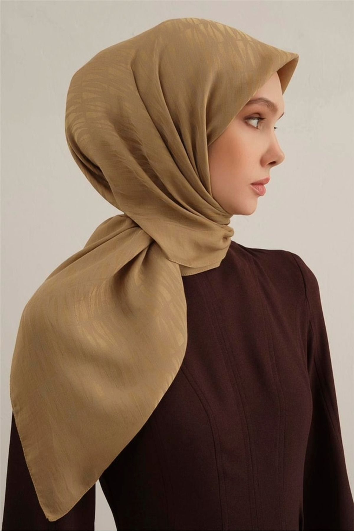 Armine Lyocell Eşarp 3-70 Yeşil Desenli 47348