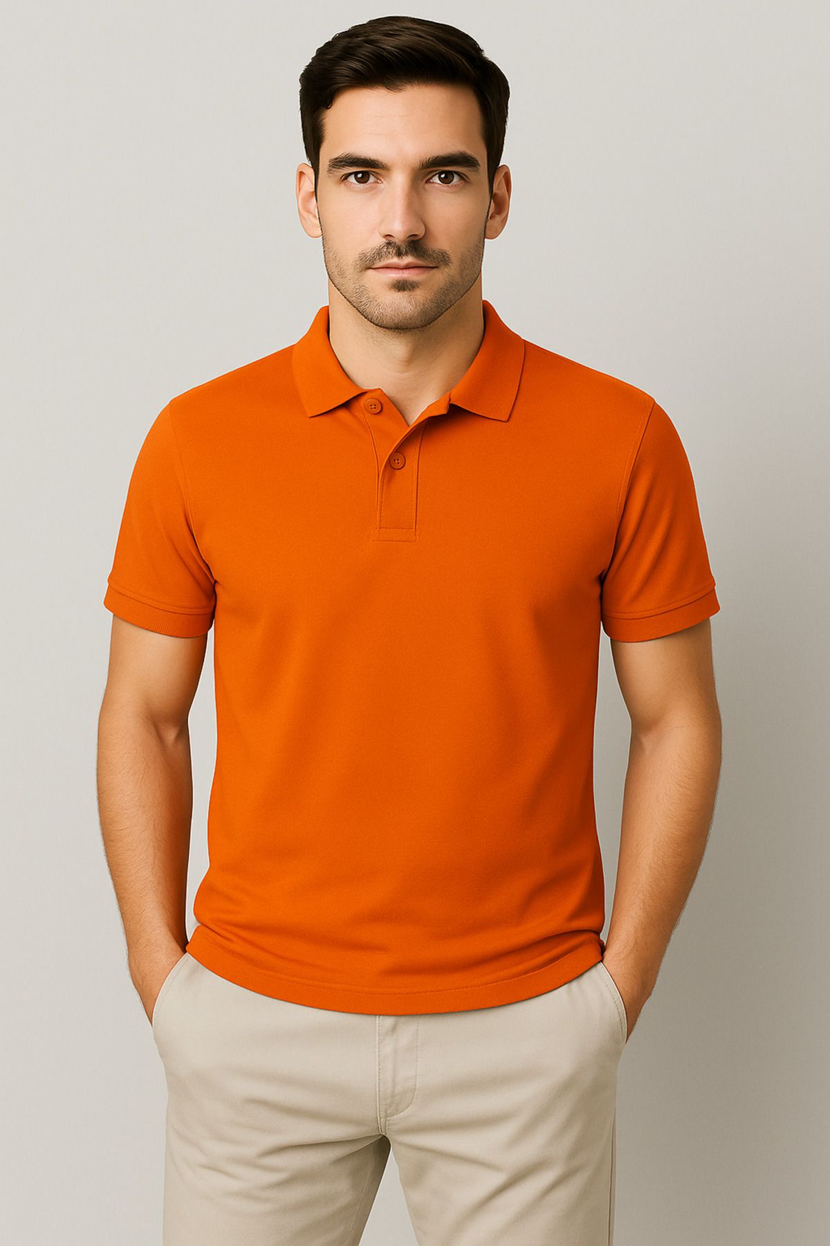 PARSHEY Regular Fit %100 Pamuk Polo Yaka Yarım Kollu Basic T-Shirt