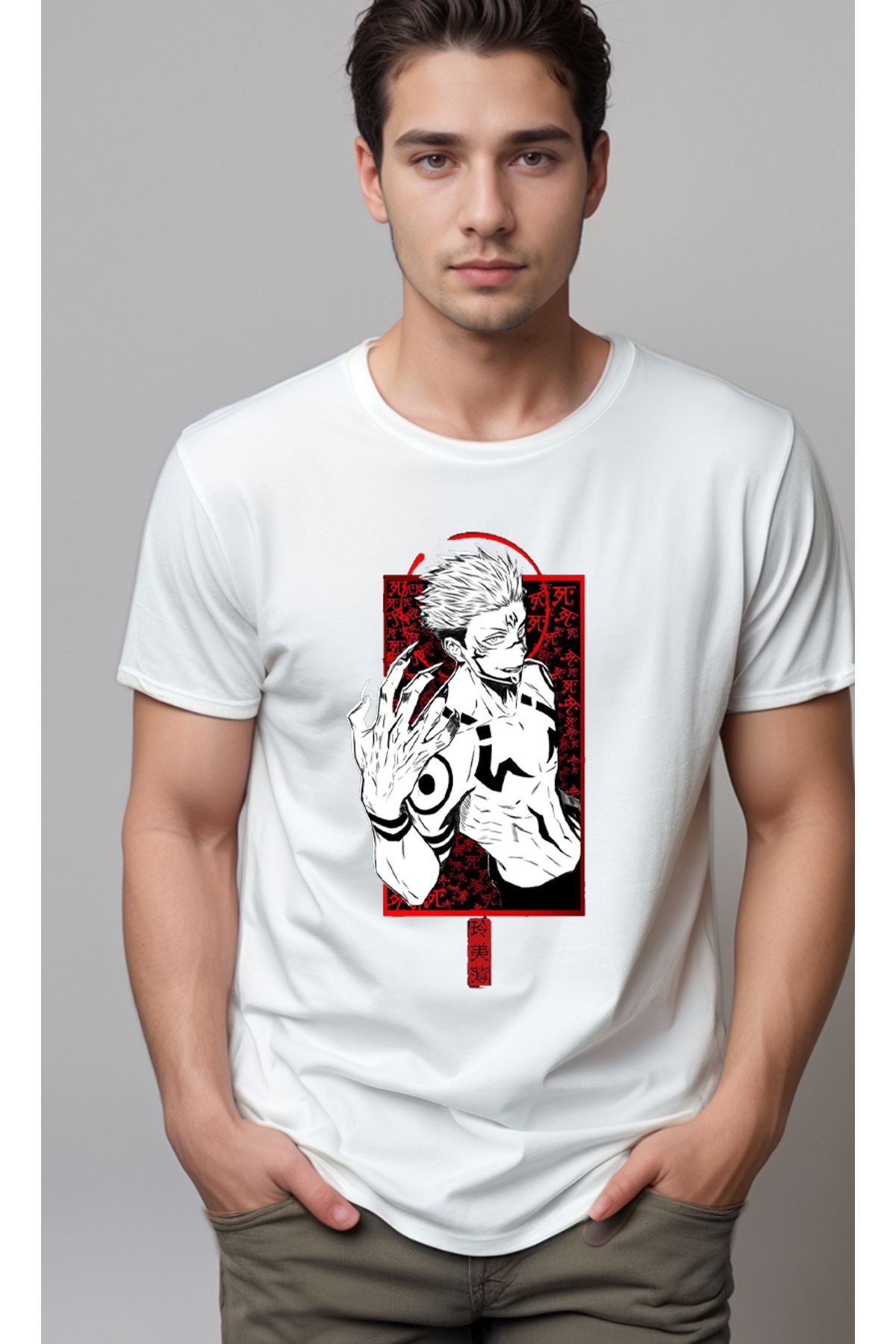 petite pati Jujutsu Kaisen Sukuna Baskılı Unisex Tshirt