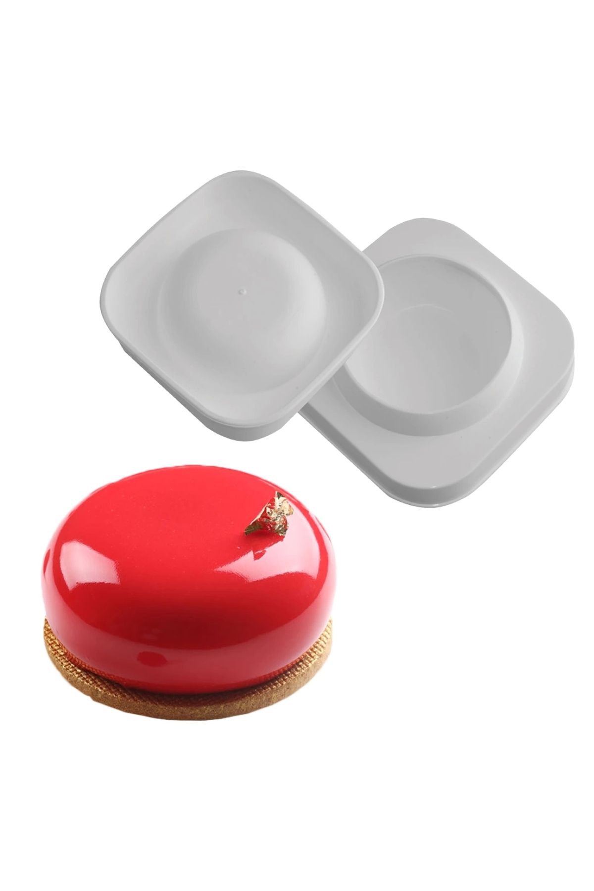 artizanmutfak Silikon Mini Mousse, 6 Ad. Yuvarlak Parfe Pasta Kalıbı 9 Cm H: 4 Cm