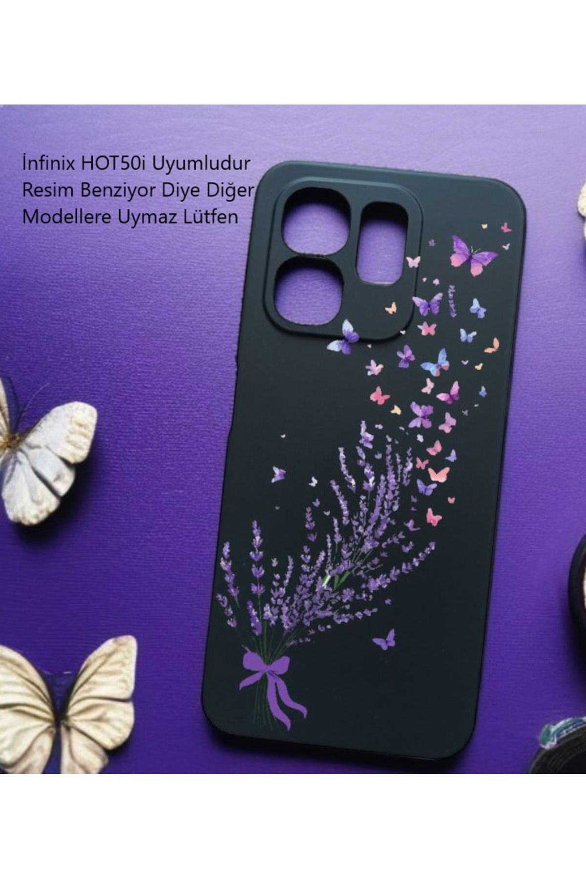 Kılıforyum İnfinix Hot 50i Kılıf İçi Kadife Baskılı Kılıf