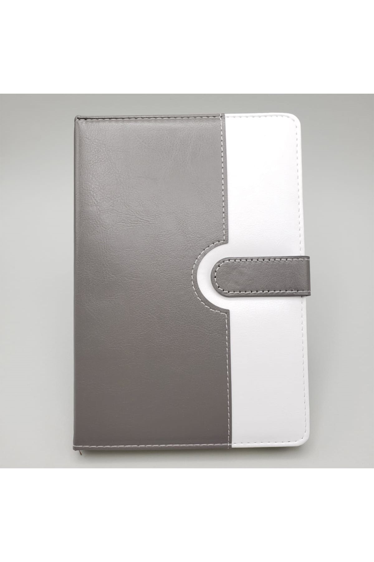Tunastore Tarihsiz Ajanda Defter Beyaz Gri Renk