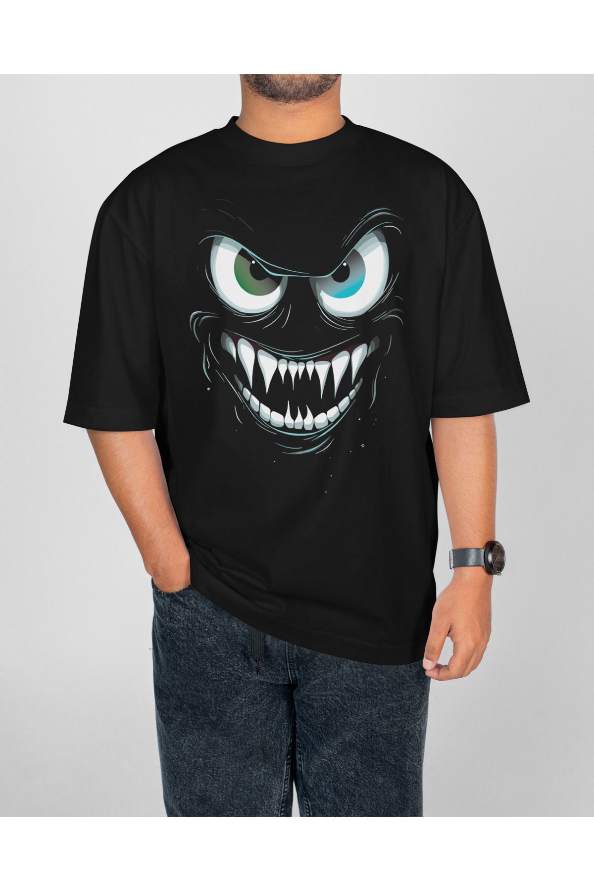 Lerix mod lerixmode erkek oversize tişört ön baskılı