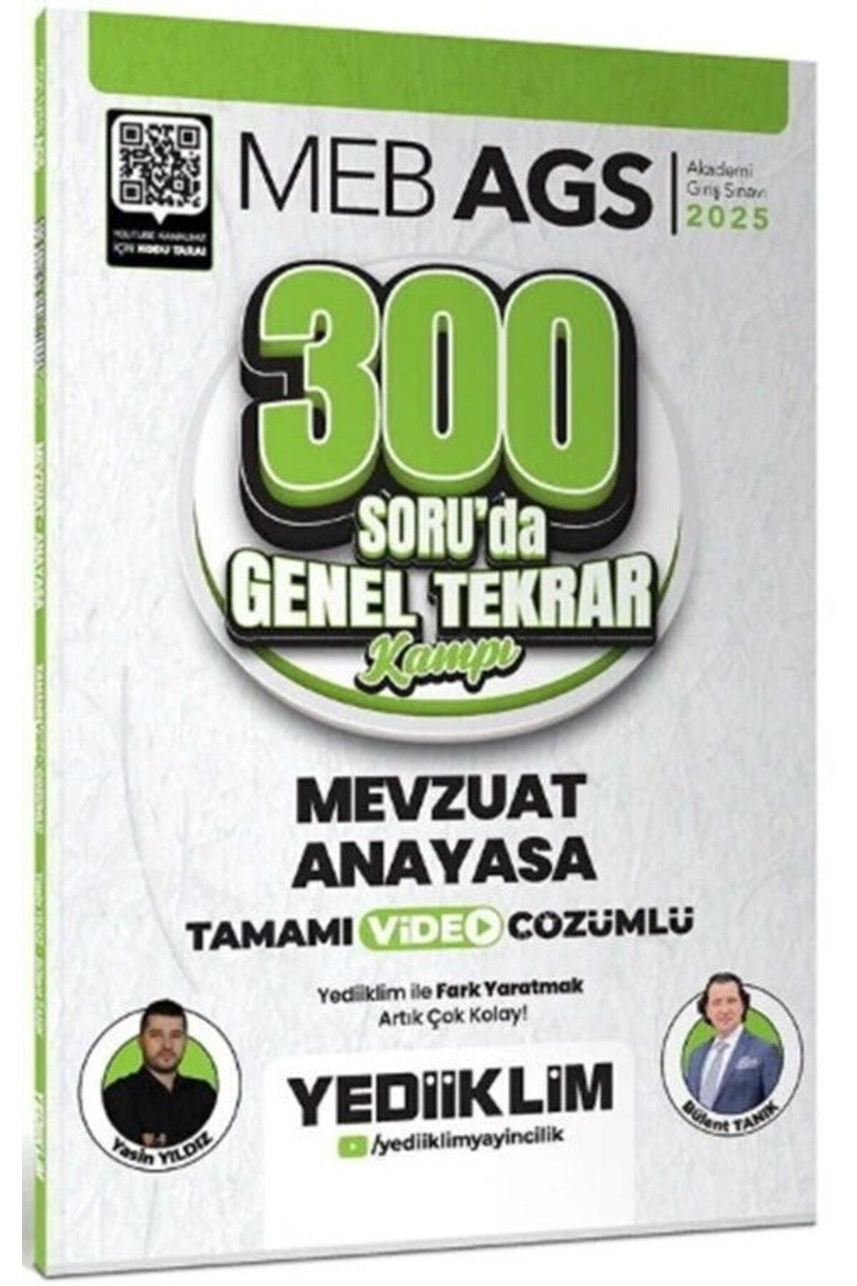 Ankara Kitap Merkezi 2025 MEB AGS Mevzuat Anayasa 300 Soruda Genel Tekrar Kampı Çözümlü Yediiklim Yayınları