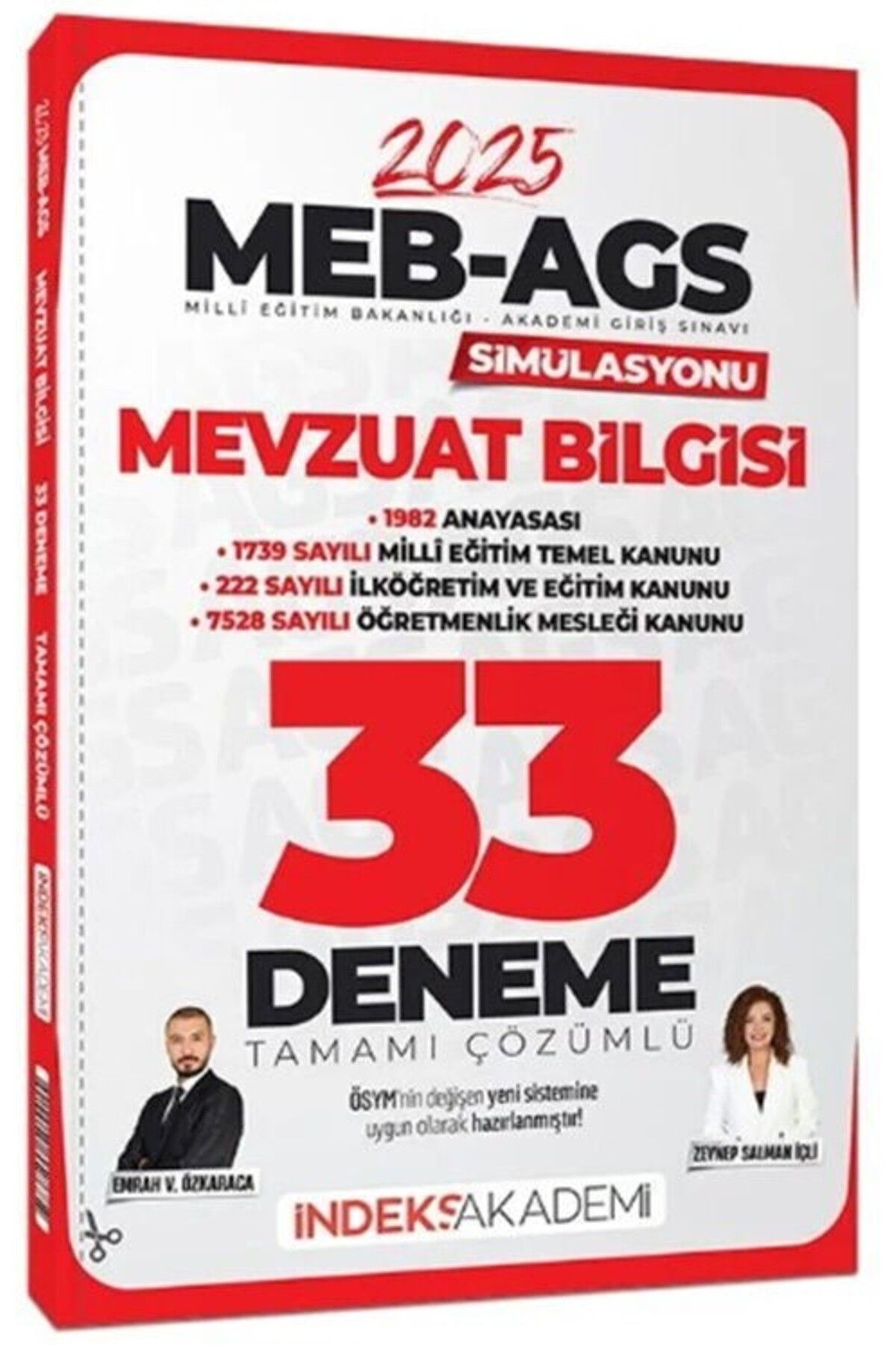 Ankara Kitap Merkezi 2025 MEB AGS Simülasyonu Mevzuat Bilgisi 33 Deneme İndeks Akademi