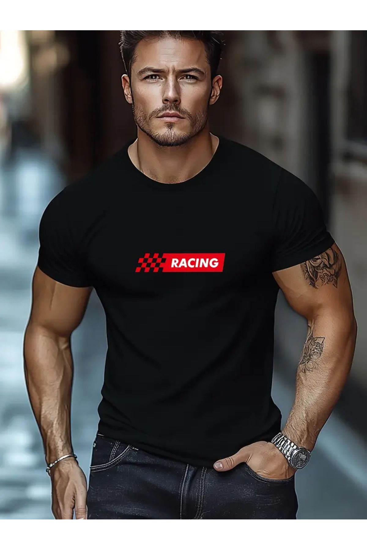 JDM Oversize Hız Temalı Erkek Tişörtleri - RACING® Resmi Koleksiyon - Racıng %100 Pamuk T-Shirt