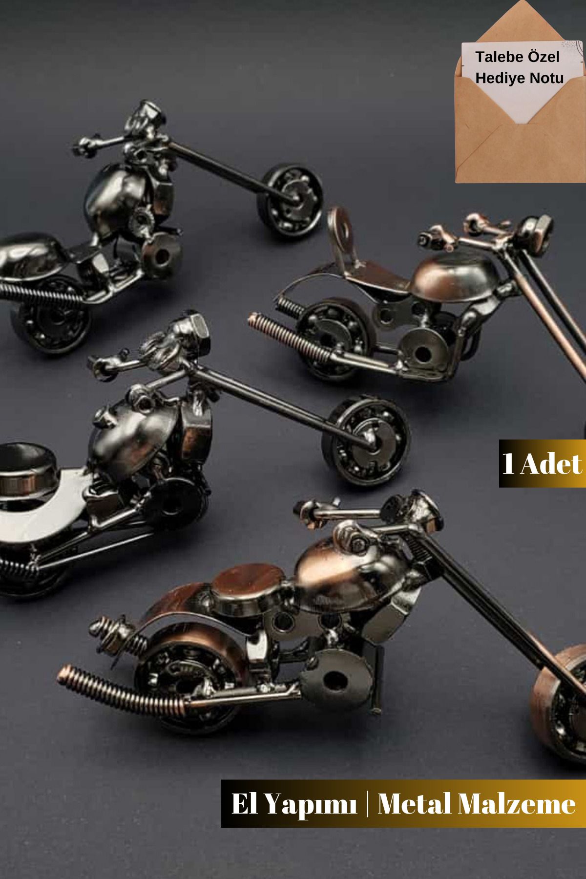 Hane Dostu 12 Cm EL Yapımı Hediyelik Dekoratif Metal Motor
