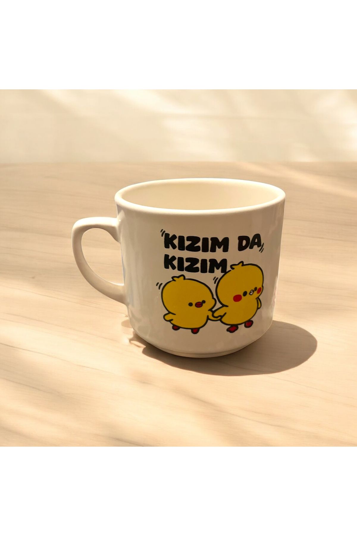 Giftorium Group Civcivli Kızım Da Kızım Yazılı Kupa Bardak Mug 200 Ml