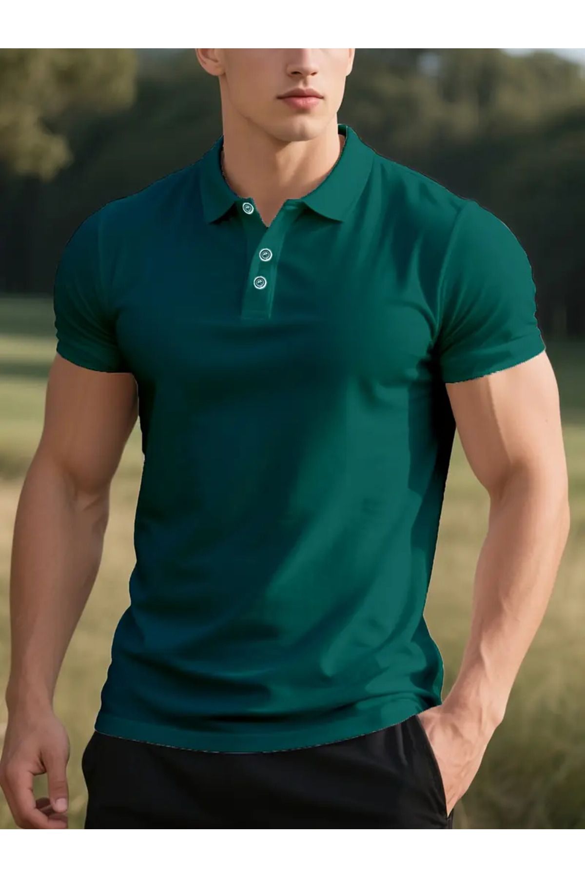 LEIVOR Polo Yaka Regular Fit Erkek Pamuk T-shirt