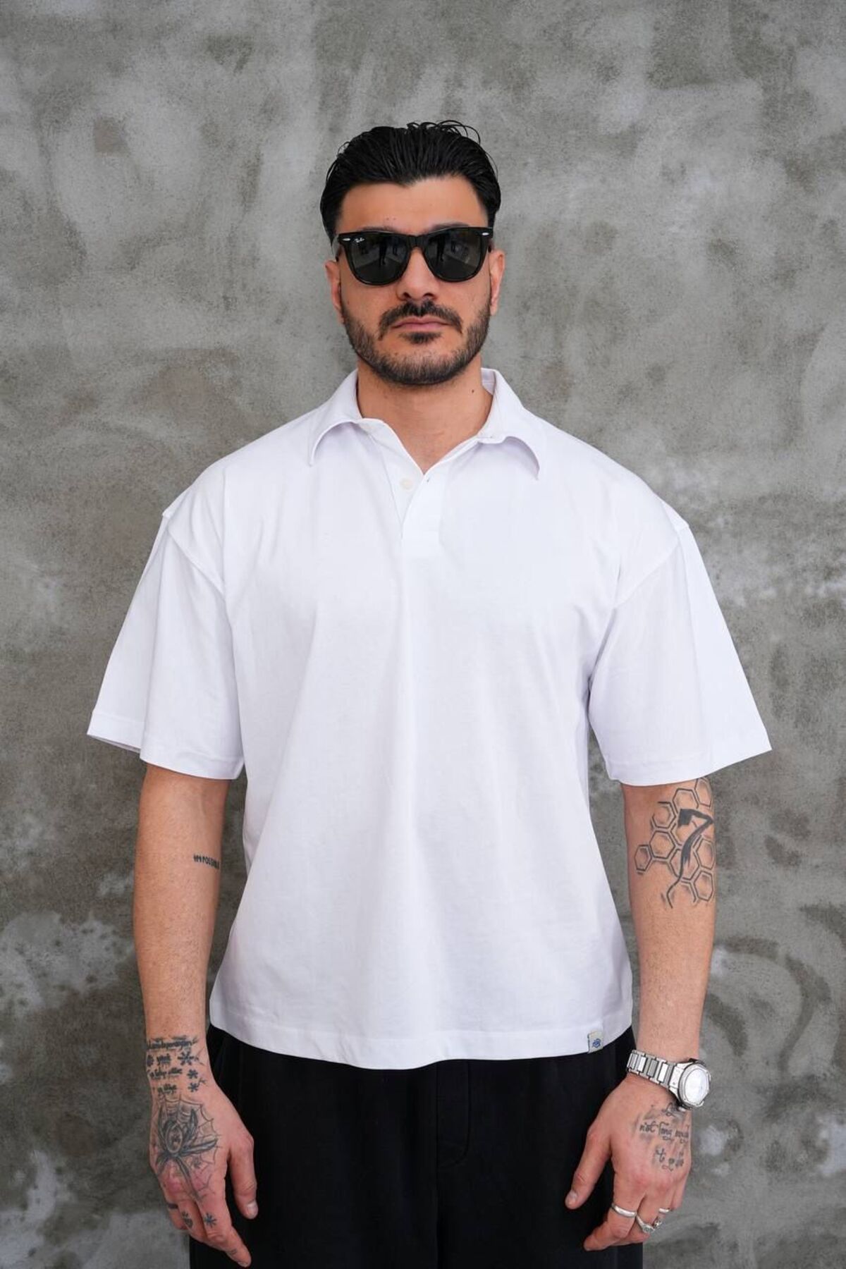 Butik Erkek Polo Yaka Oversize T-shirt