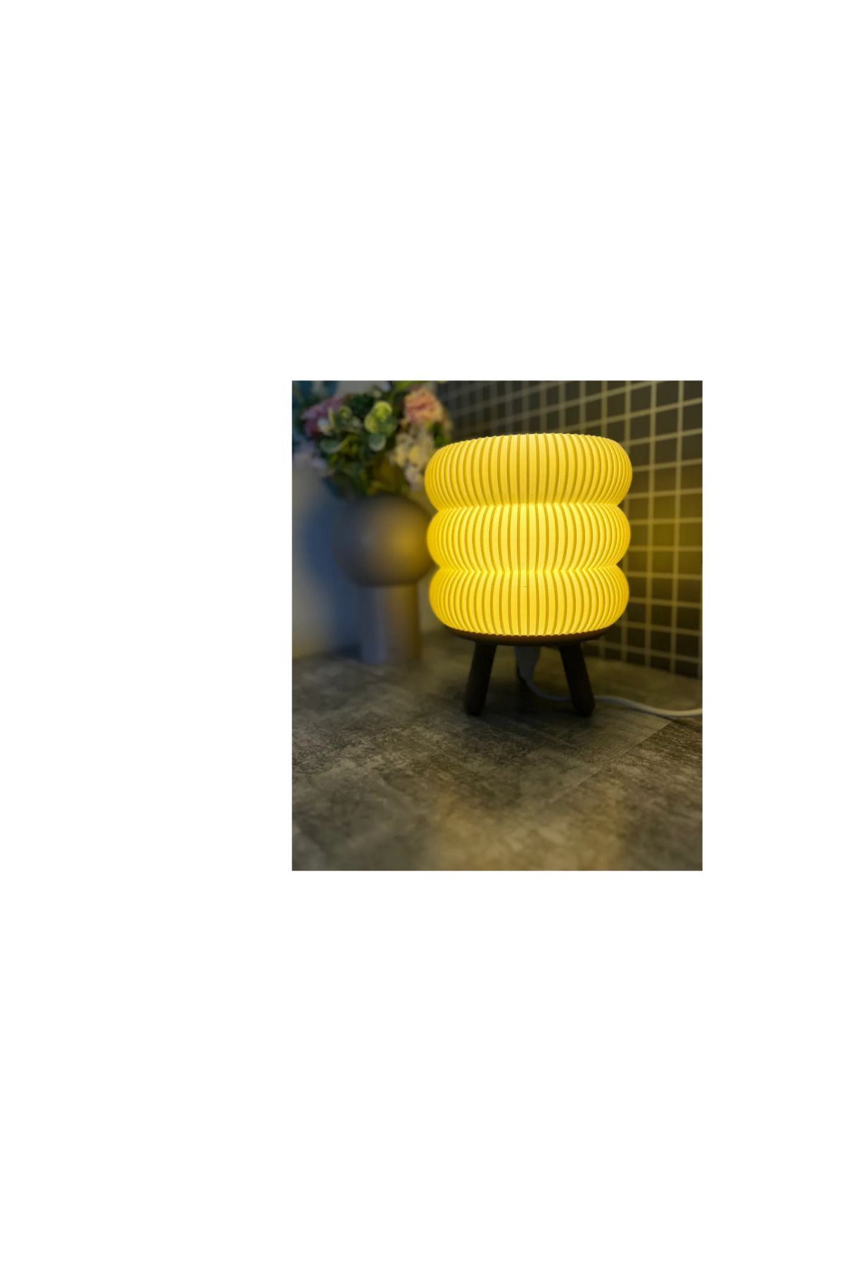 SerenityHaven MODERN KAVİSLİ ABAJUR - 3D BASKI