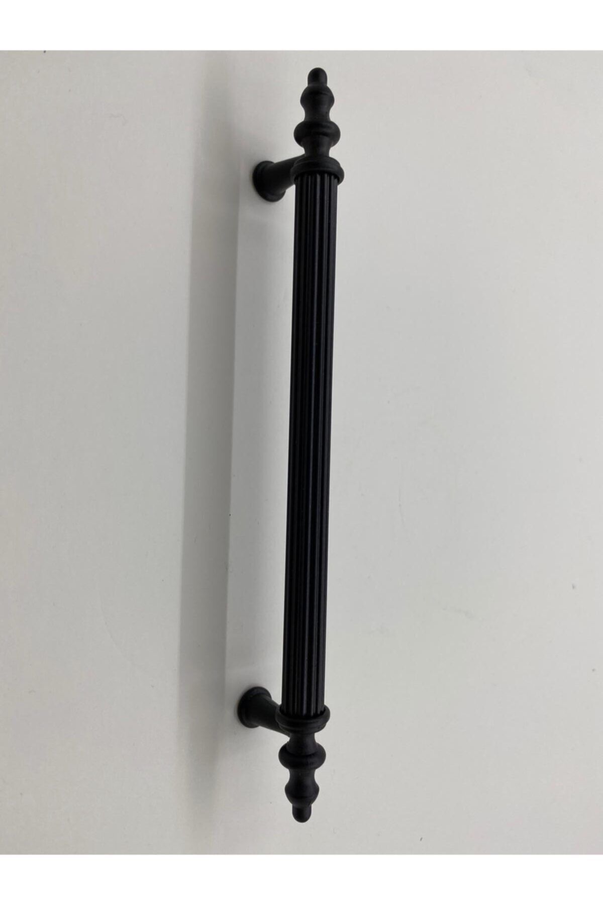 Özkardeşler Metal Mobilya Aksesuarları (12,8 Cm )porcellana Perla- Boru Kulp Siyah - Metal-(128mm )