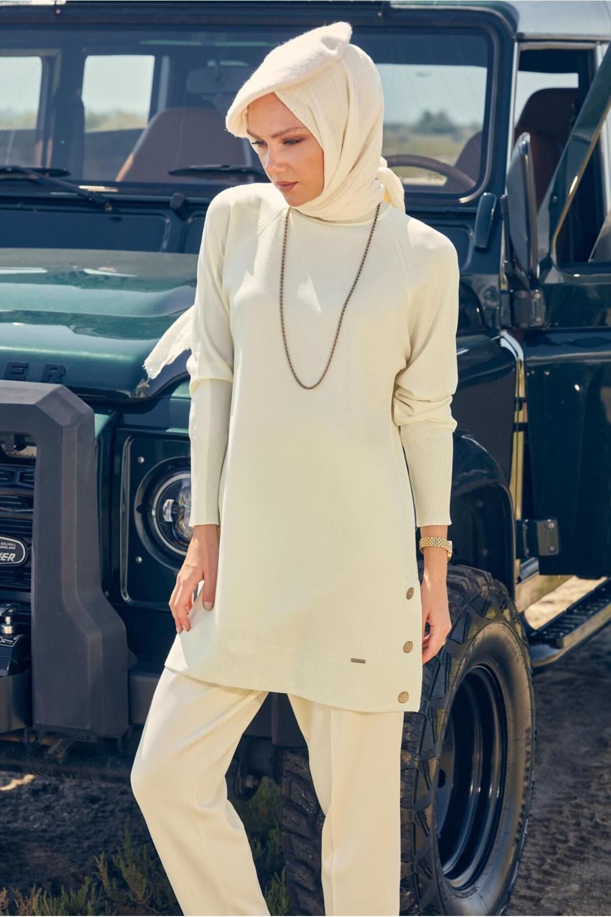 Alvina-44055 Model Turtleneck Knitwear Tunic 3