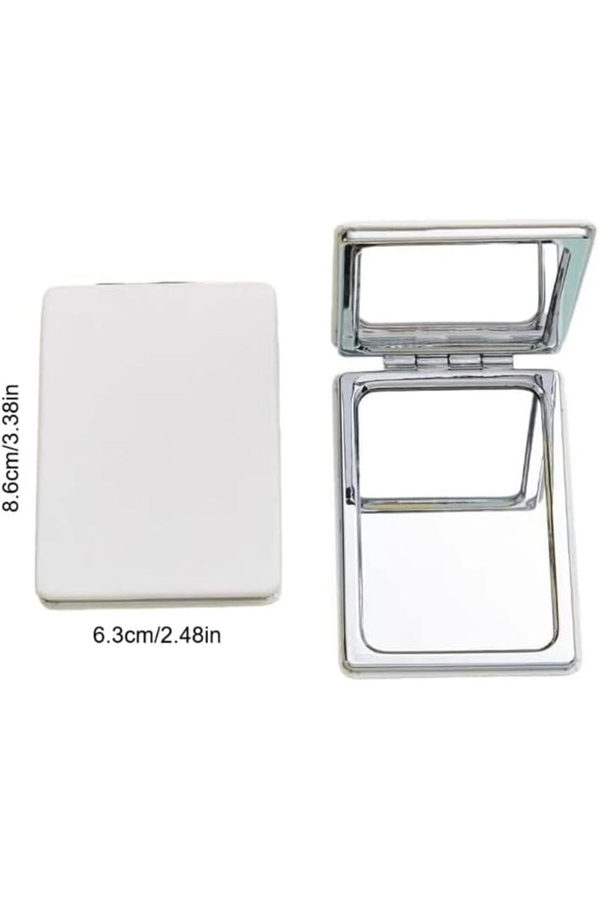 Other-Pocket Mirror Rectangular Small Double-Sided Foldable Handheld for Travel (White-Rectangular) 7