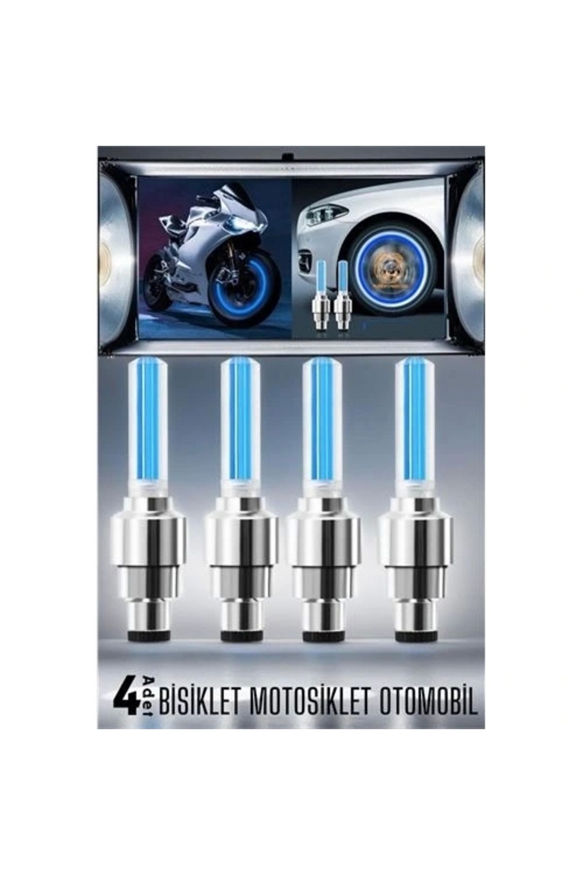 STOREMAX Sibop Kapağı Mavi Işıklı 4 ADET
