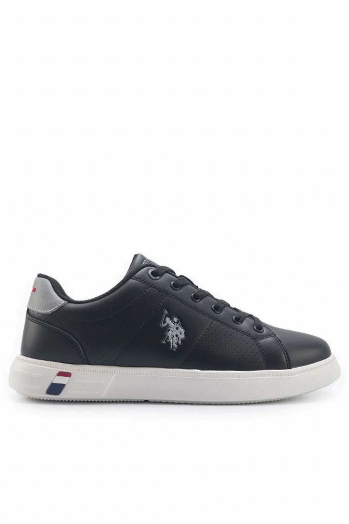 U.S. Polo Assn. Erkek Günlük Düz Siyah Beyaz Sneaker