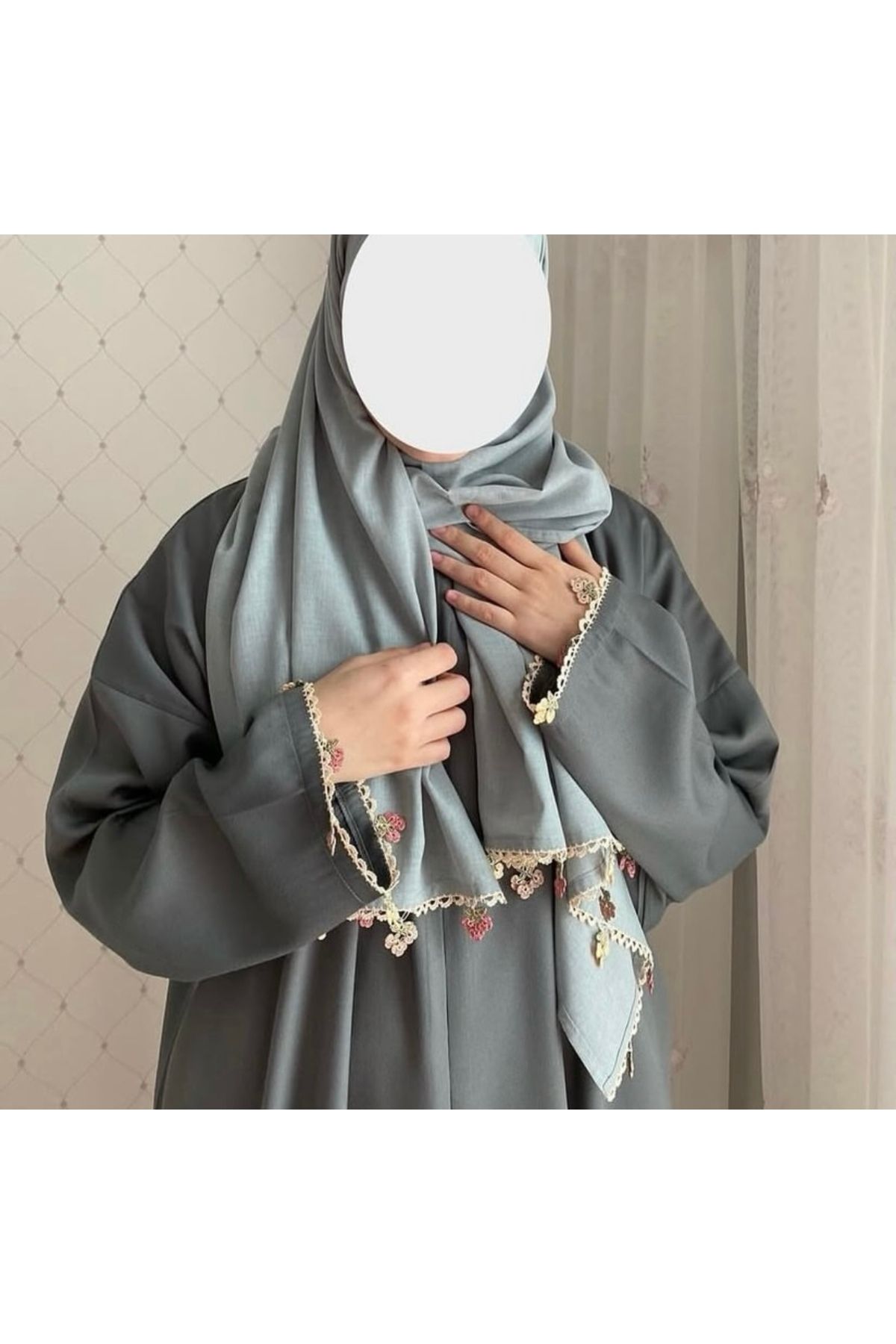 Nimet Abla Butik El işlemeli namaz elbise takımı