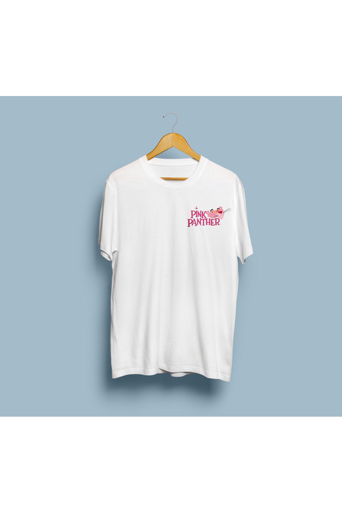 bahriyeli.jpeg Oversize Pembe Panter Cep logo unisex T-shirt