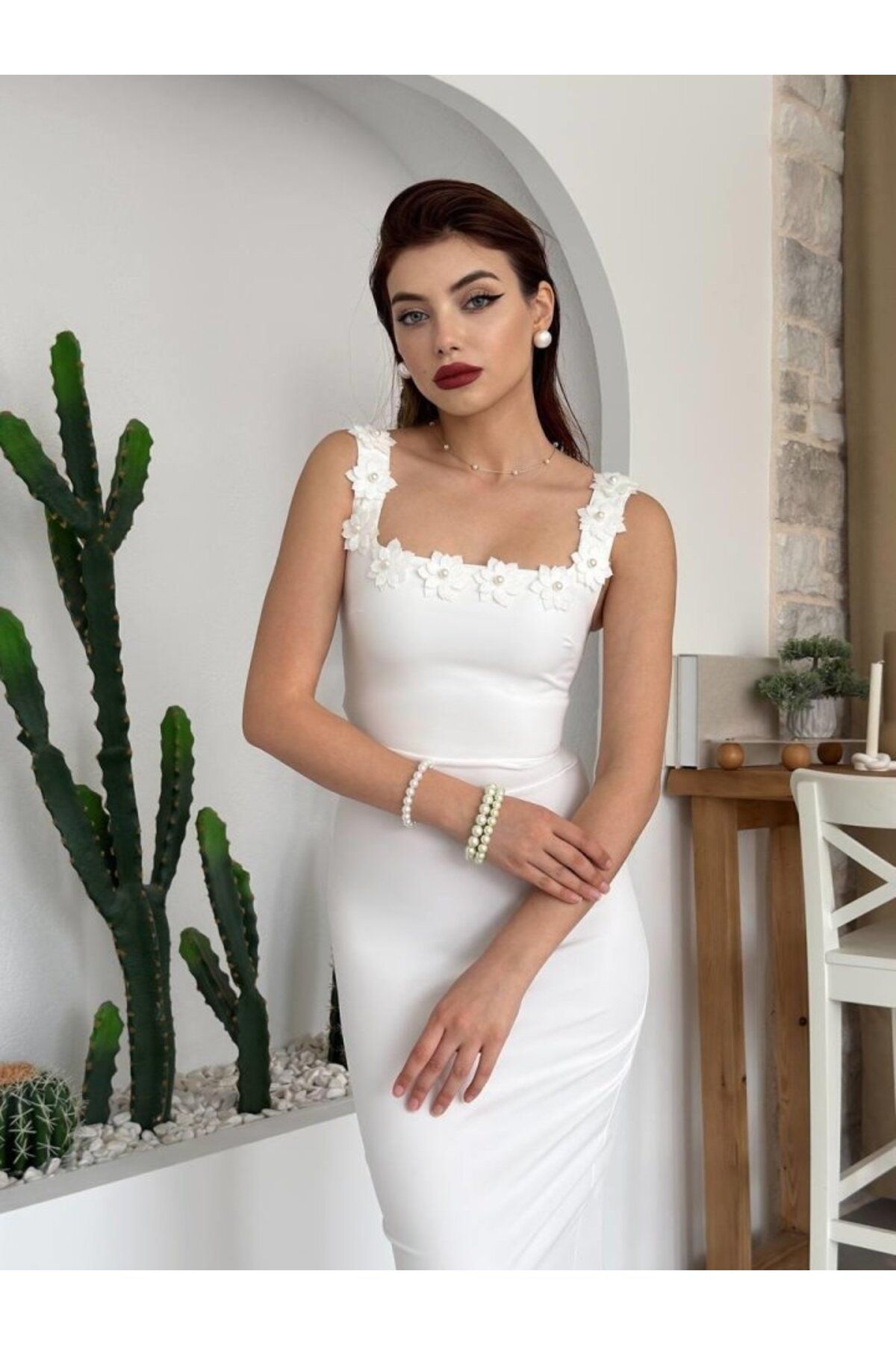 fh fashionhere Mıng Çiçek Detaylı Elbise