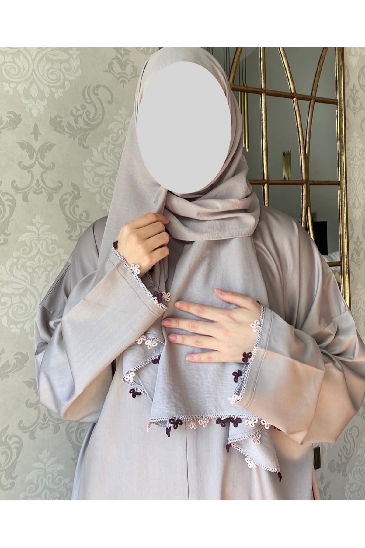 Nimet Abla Butik El işlemeli namaz elbise takımı