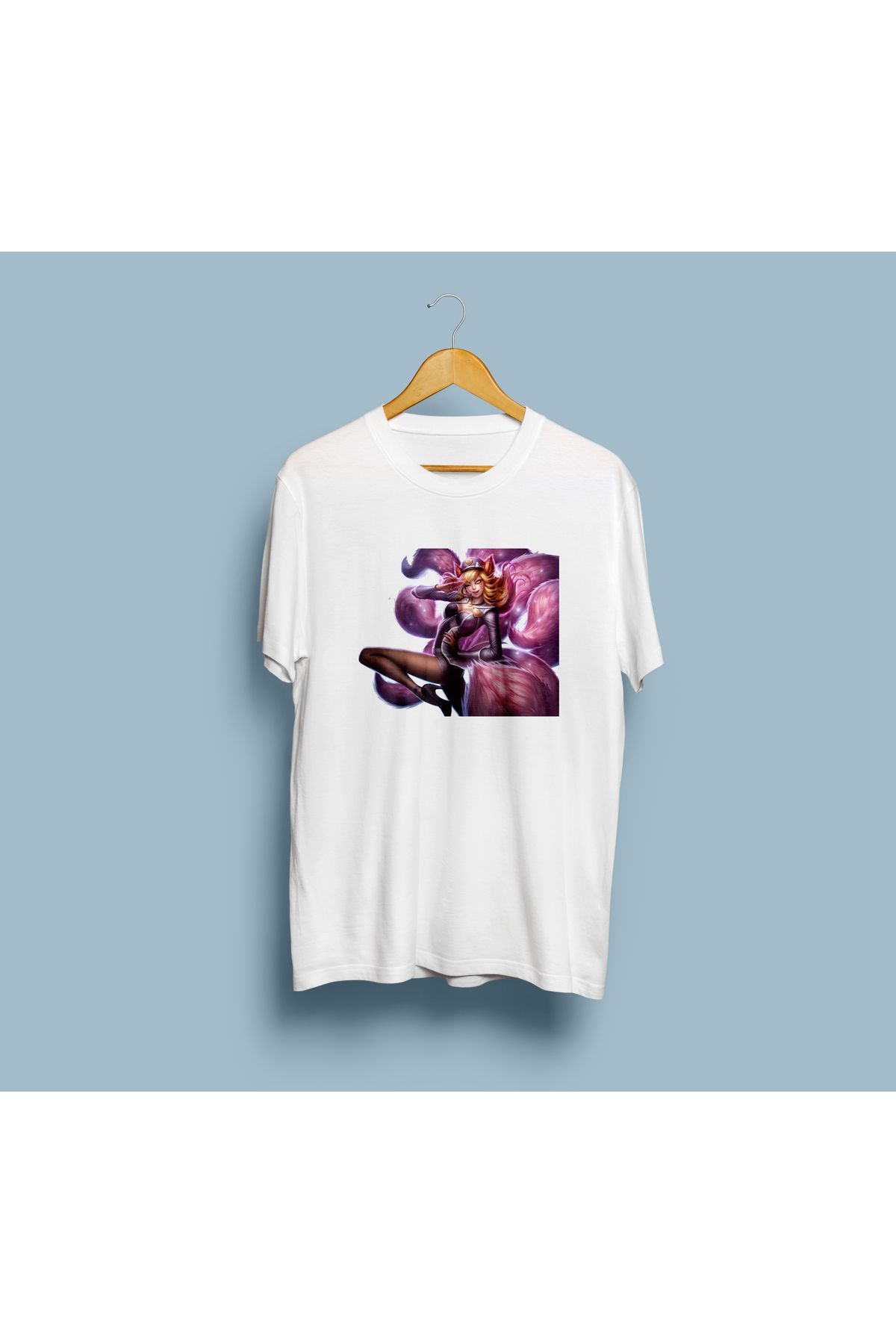 bahriyeli.jpeg Oversize League Of Legends Star Ahri Tasarım unisex T-shirt