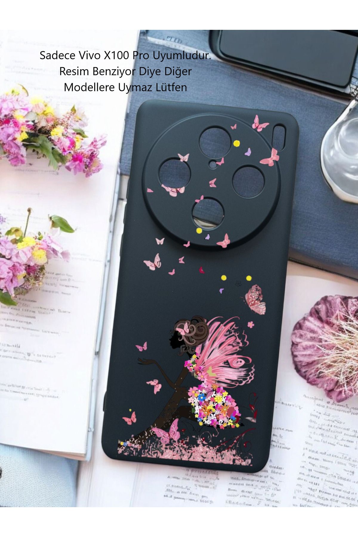 Kılıforyum Vivo X100 PRO Kılıf İçi Kadife Baskılı Kılıf Diğer Modellere Uymaz