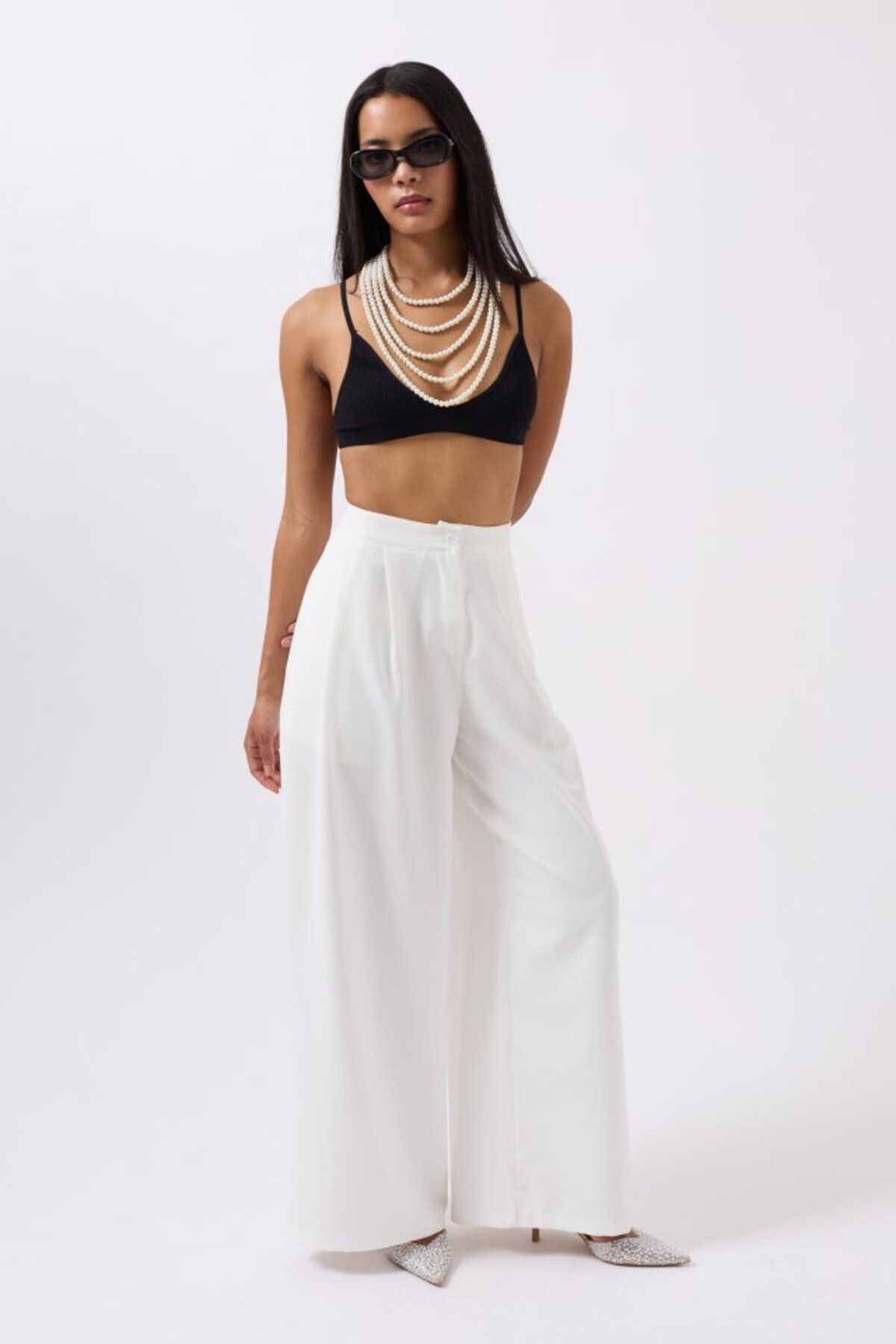 1001moda Casual Yüksek Bel Pantolon