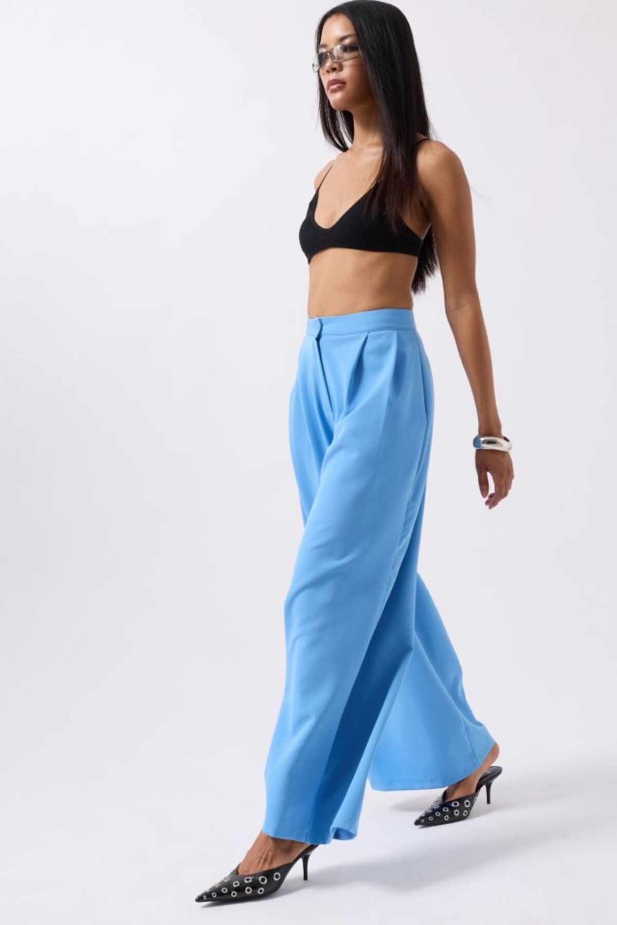1001moda Casual Yüksek Bel Pantolon
